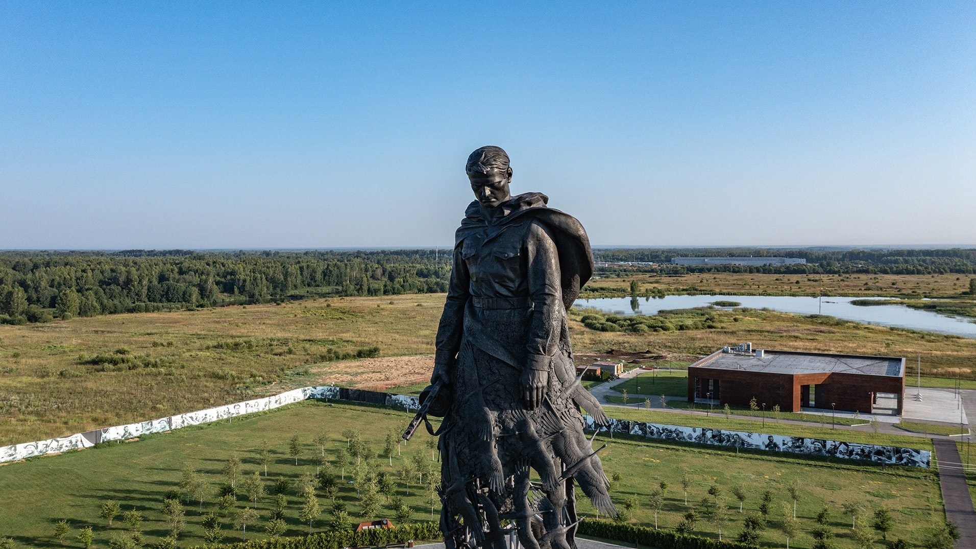 Ржевский мемориал - Моё, Дрон, Вид сверху, Памятник, Ржевский мемориал, Длиннопост