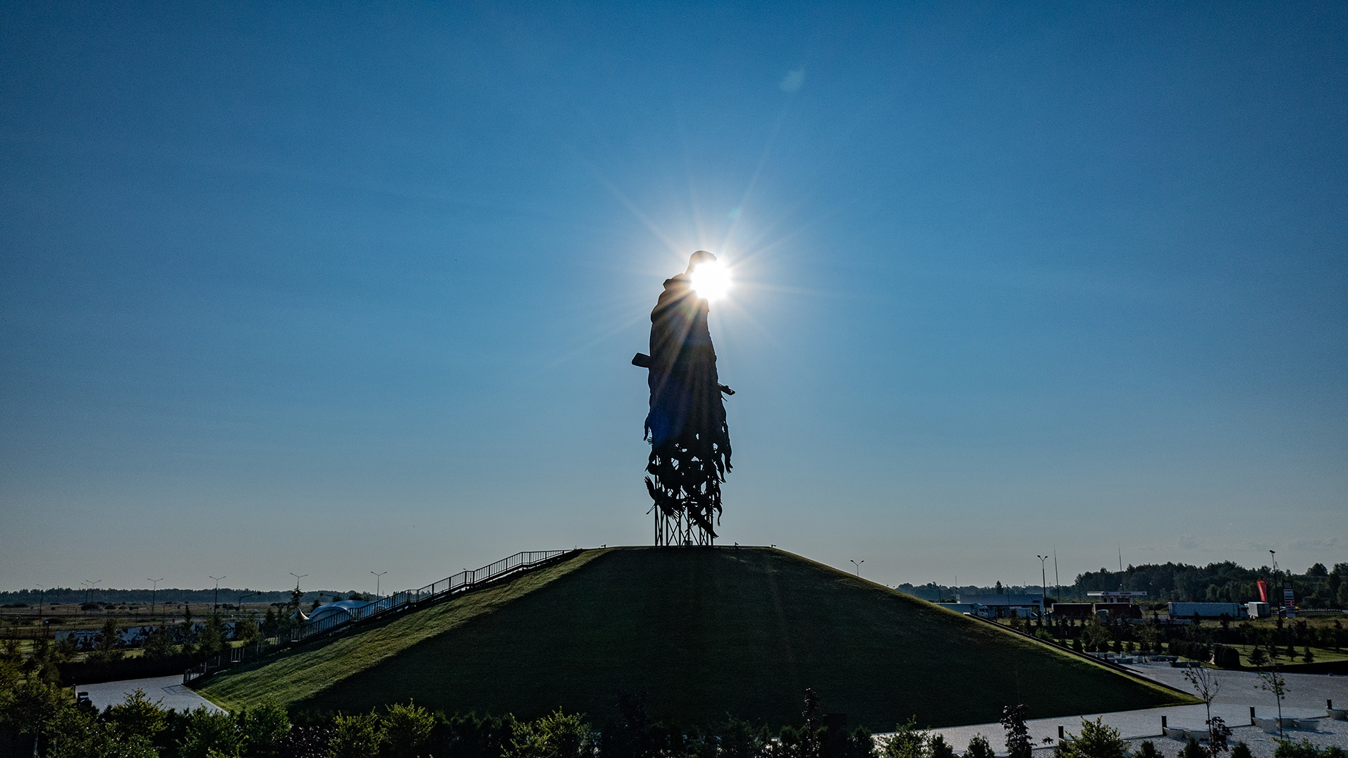 Ржевский мемориал - Моё, Дрон, Вид сверху, Памятник, Ржевский мемориал, Длиннопост