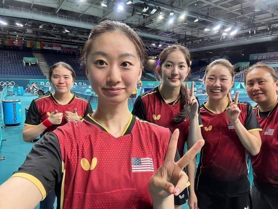 USA Table Tennis Team Selfie - Sport, Olympic Games, Humor