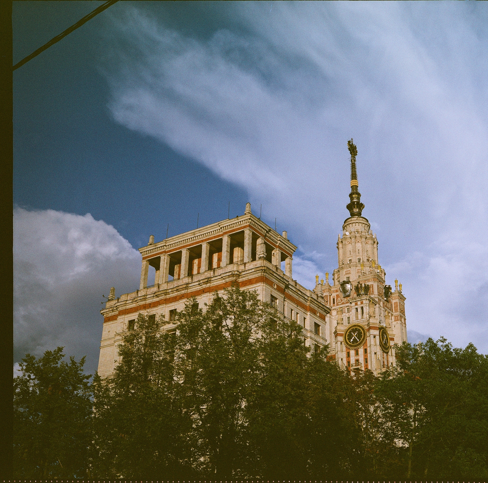 Moscow State University and the observation deck on Vorobyovy Gory - My, Pentacon, MSU, The photo, Film, Luzhniki, Longpost