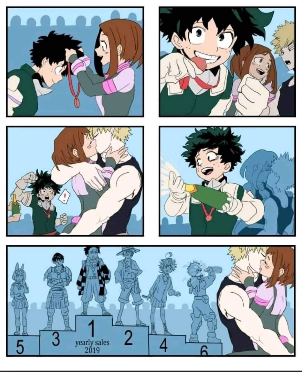 A selection of memes based on the ending of My Hero Academia - Anime memes, Anime, Picture with text, Boku no hero academia, Spoiler, The ending, Translated by myself, Video, Longpost