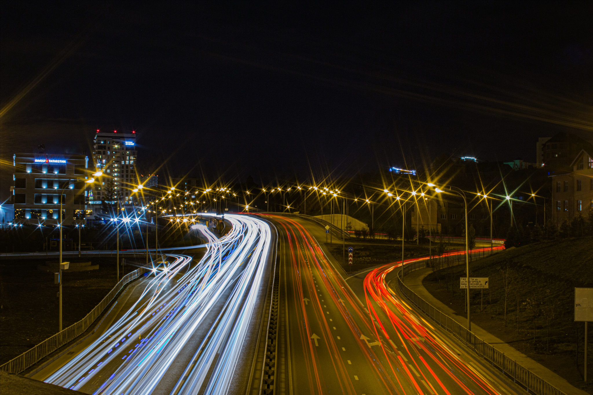 It was - it became - My, Photographer, The photo, Evening, Post #11637635, Beginning photographer, Canon, City walk, Town, Lights, City lights, Kazan, Tatarstan, Track, Car, Longpost