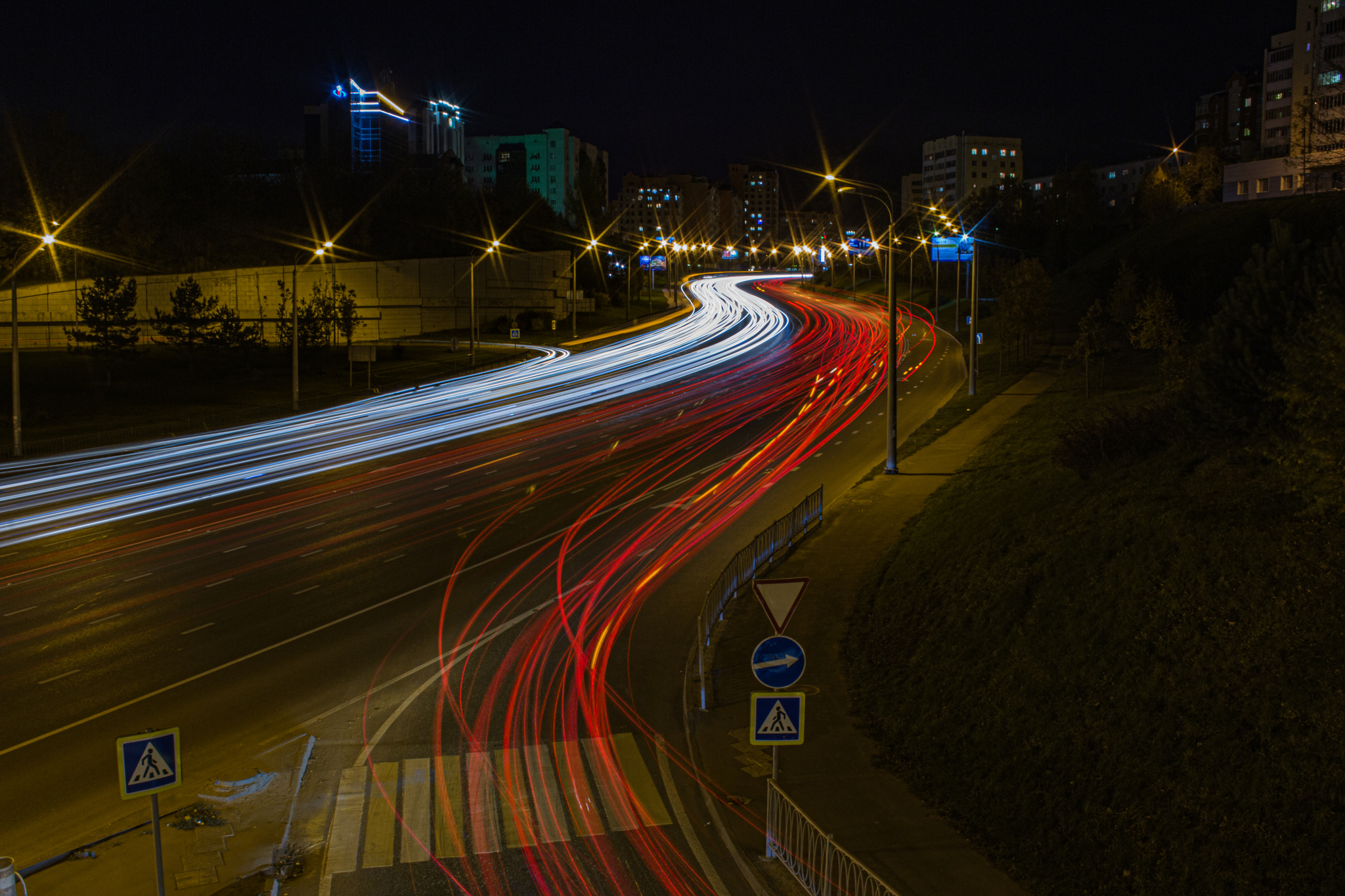 It was - it became - My, Photographer, The photo, Evening, Post #11637635, Beginning photographer, Canon, City walk, Town, Lights, City lights, Kazan, Tatarstan, Track, Car, Longpost