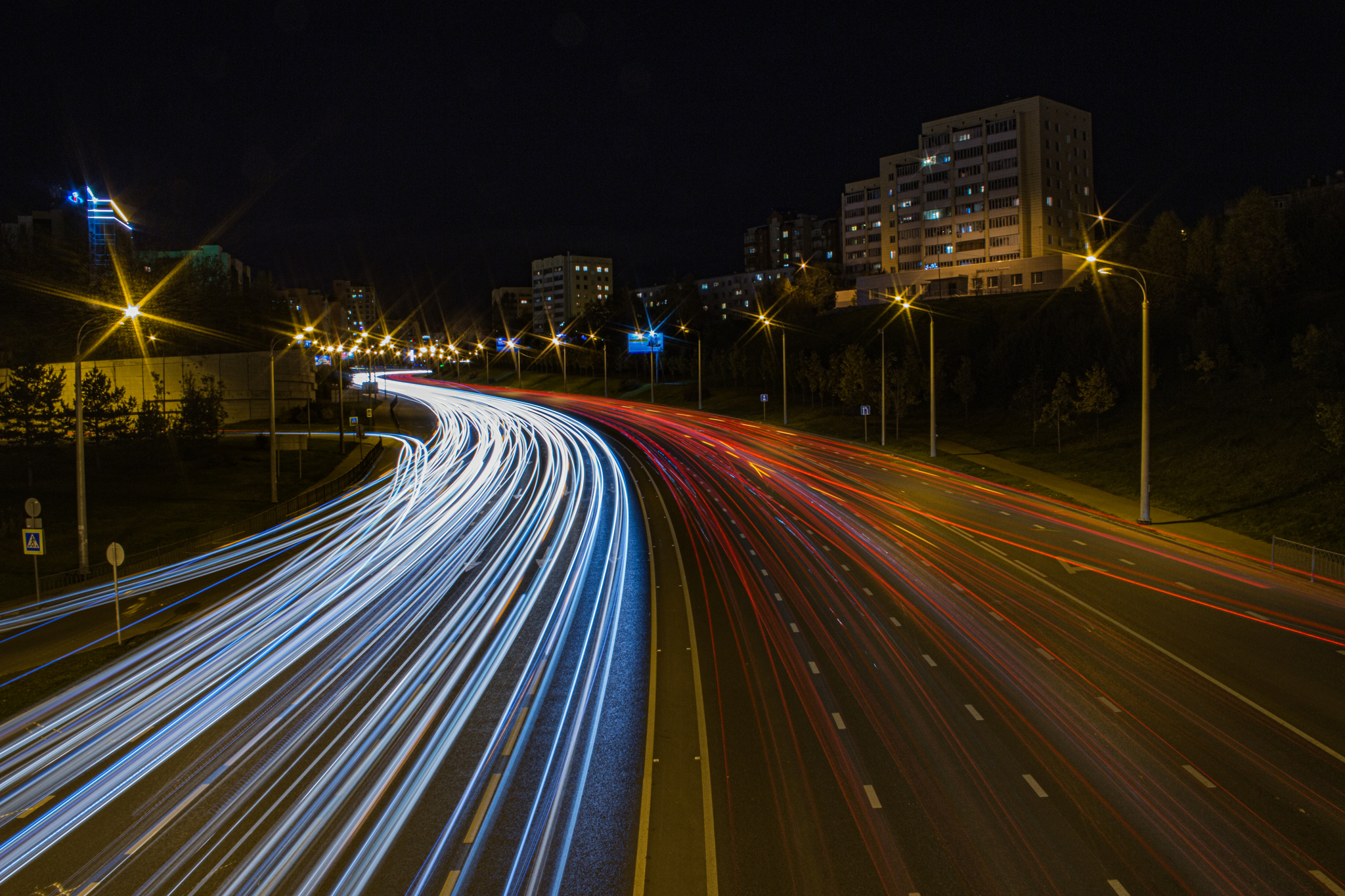 It was - it became - My, Photographer, The photo, Evening, Post #11637635, Beginning photographer, Canon, City walk, Town, Lights, City lights, Kazan, Tatarstan, Track, Car, Longpost