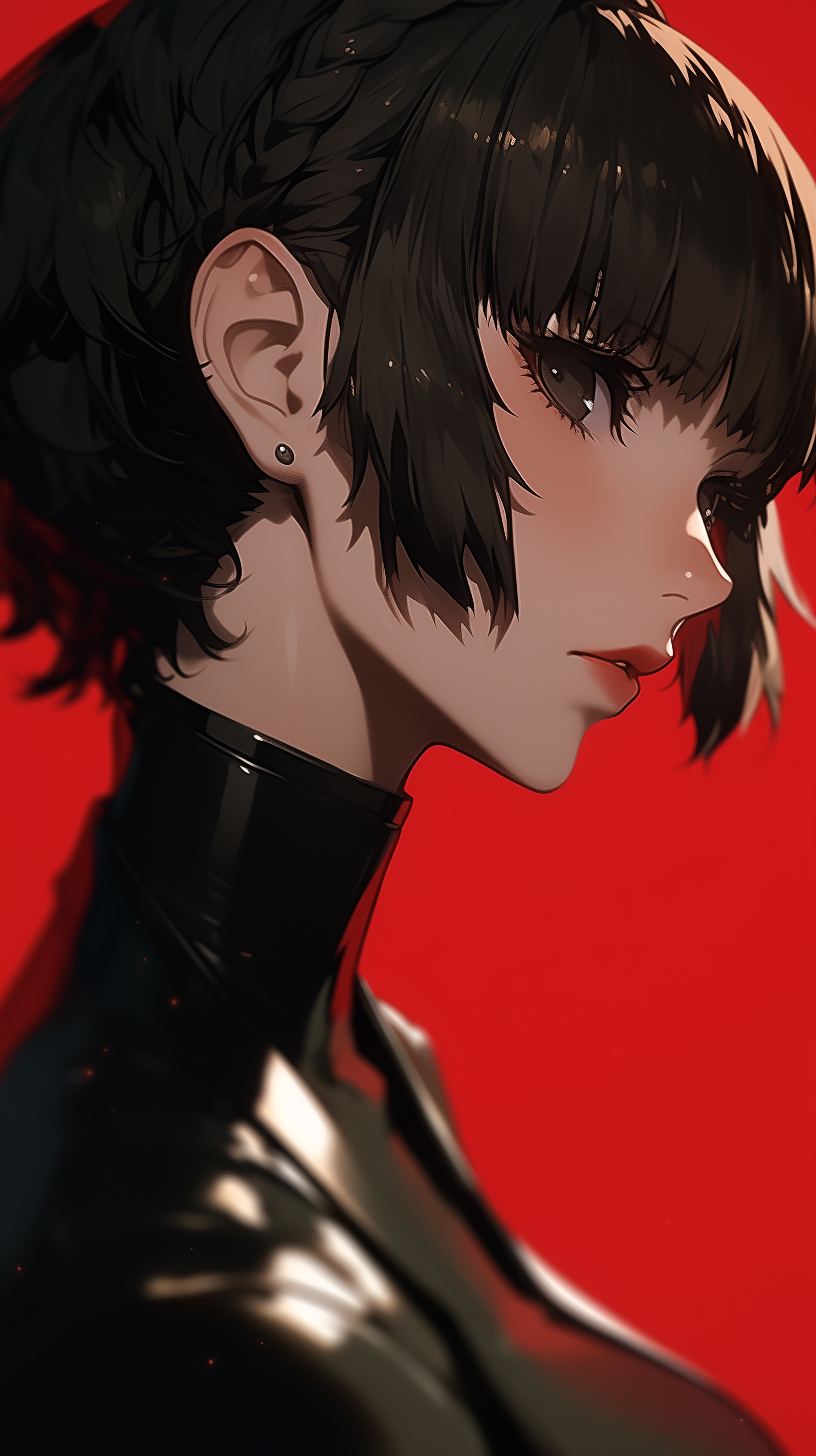 Makoto - Art, Anime, Anime art, Persona, Persona 5, Niijima Makoto, Games, Game art, Neural network art, Longpost