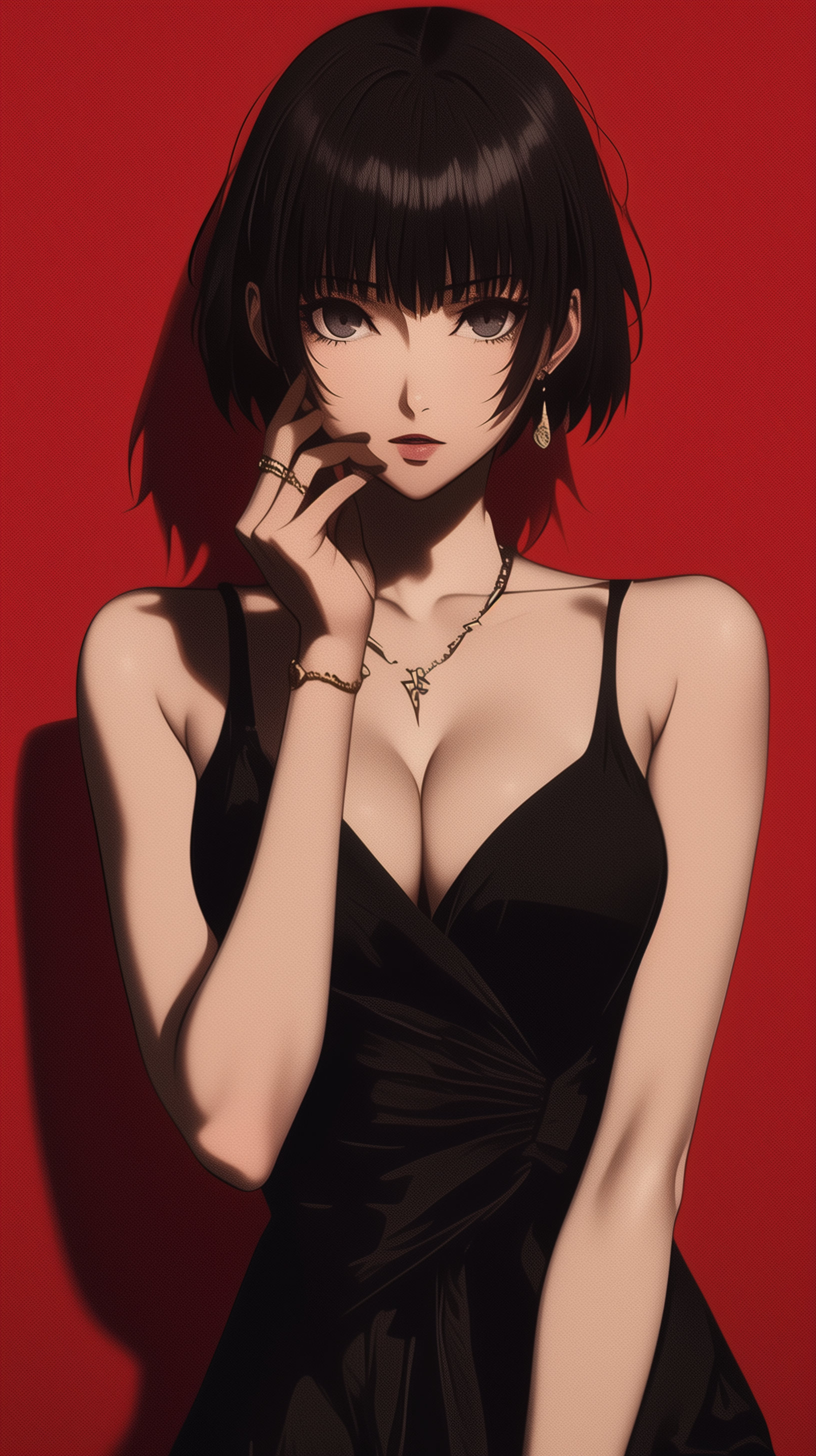 Макото - Арт, Аниме, Anime Art, Persona, Persona 5, Niijima Makoto, Игры, Game Art, Арты нейросетей, Длиннопост