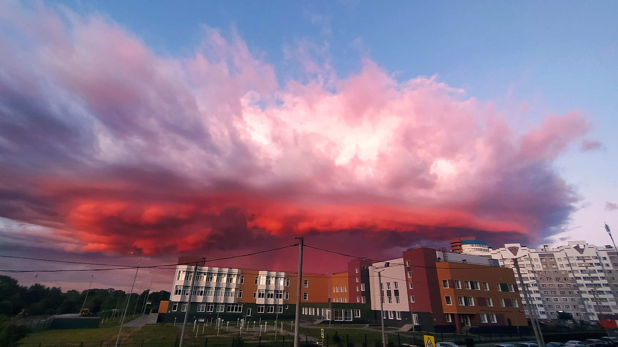 Cloud at sunset - My, Clouds, Sunset, Evening, Weather, Kirov, The photo