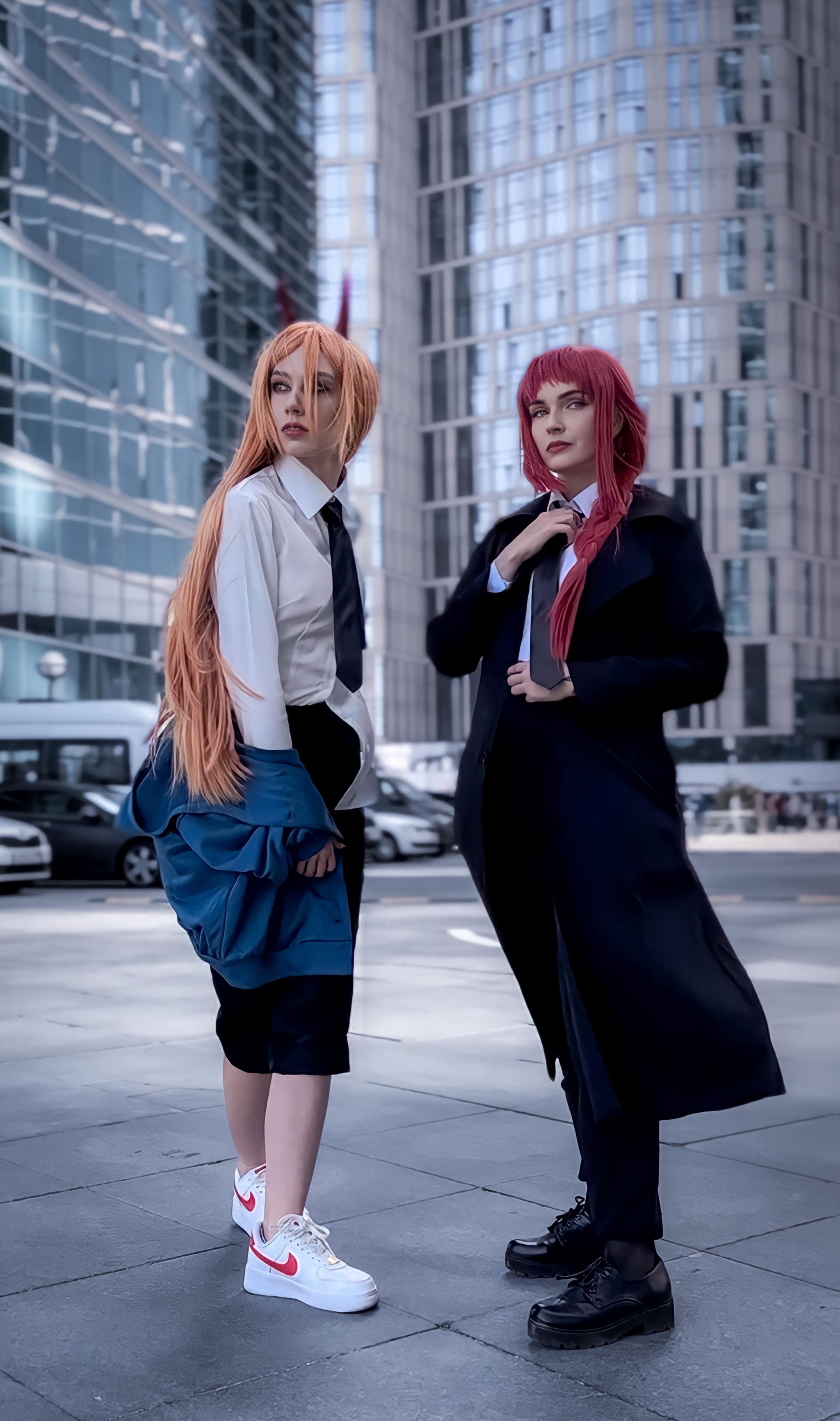 Makima and Power cosplay - My, Chainsaw man, Makima, Power (Chainsaw Man), Anime, Cosplay, Longpost, The photo