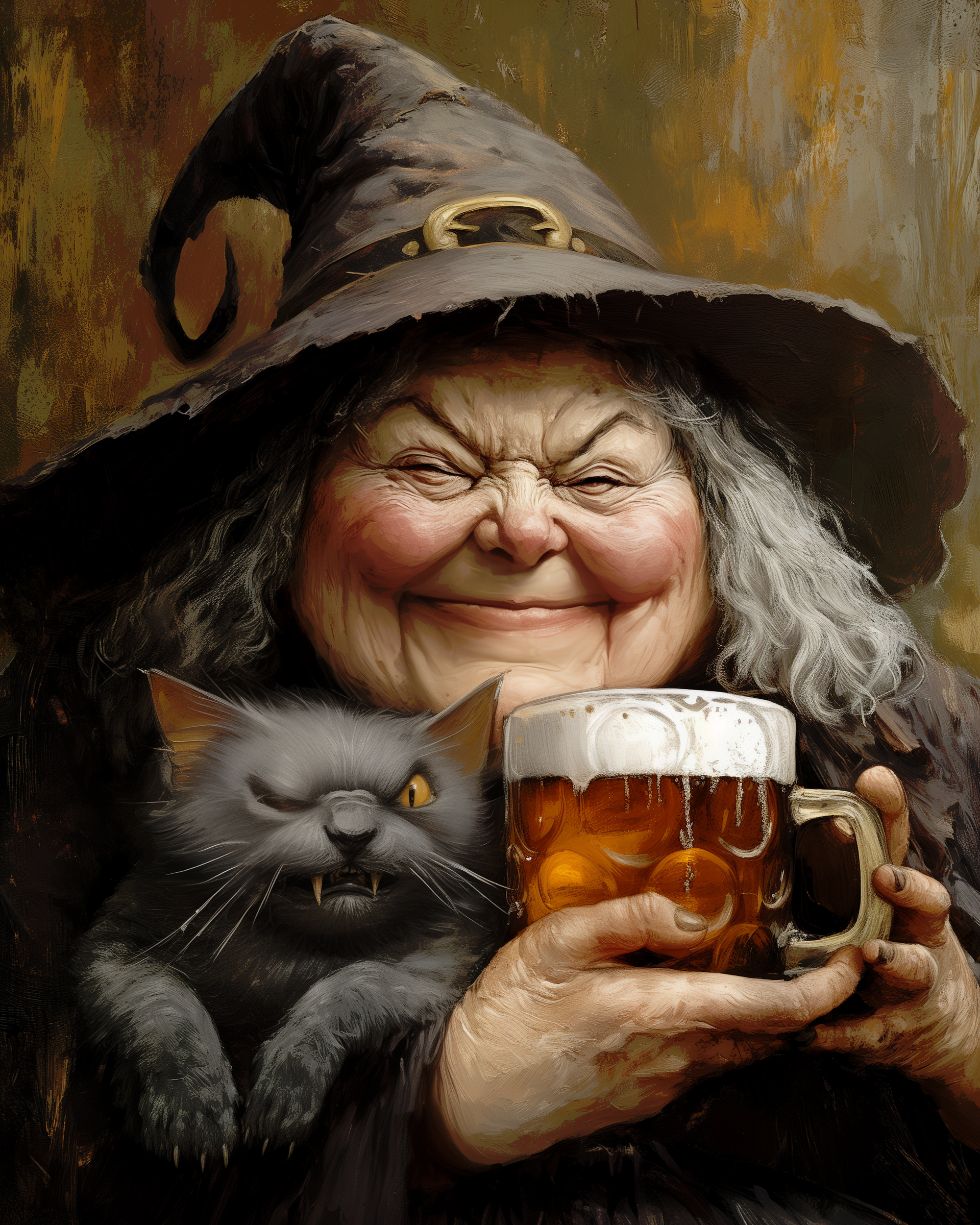 Nanny Ogg - My, Neural network art, Midjourney, Pinanoc, Nanny Yagg, Witches of Lancre, Flat world, Terry Pratchett, Diskworld