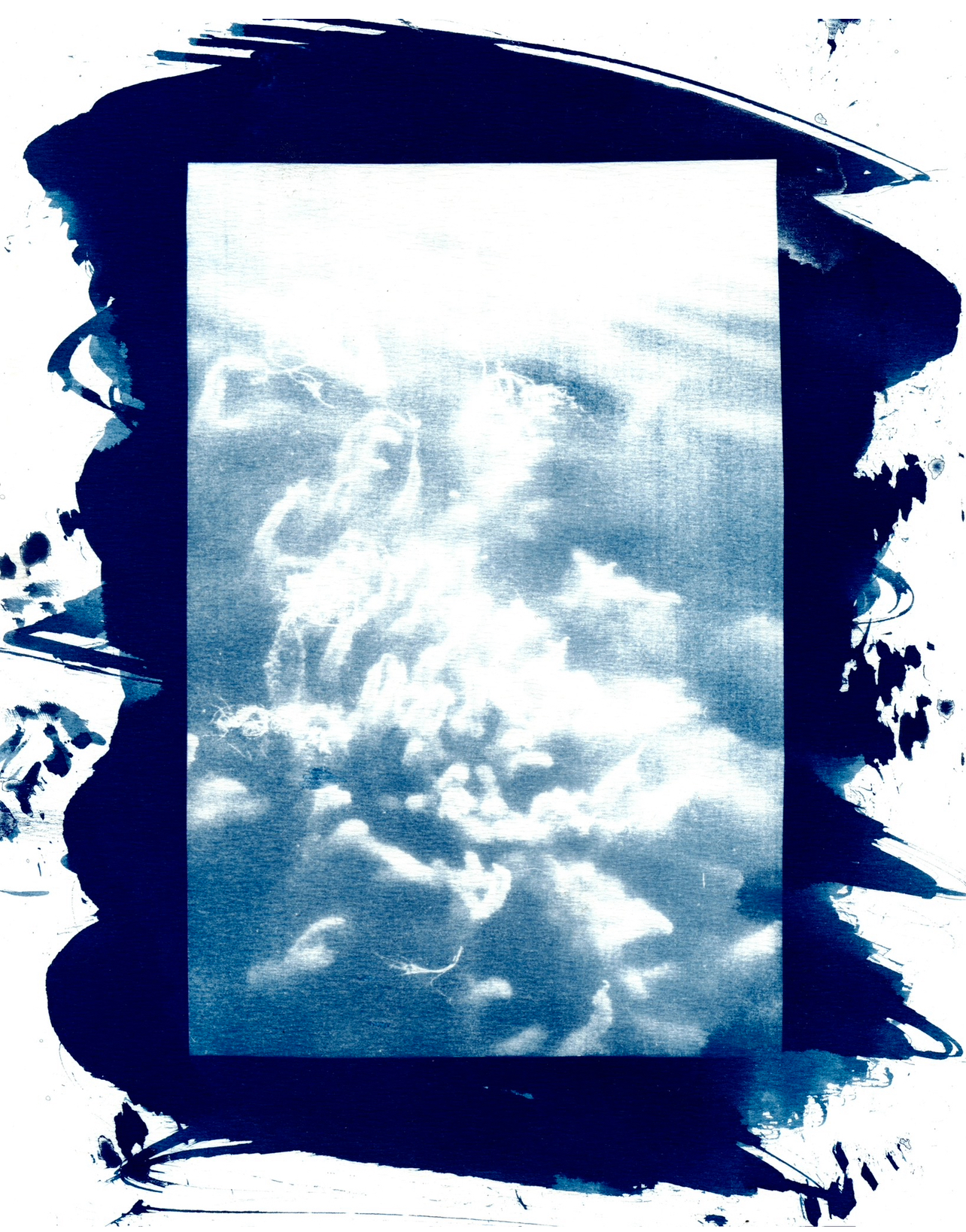 Cyanotype - My, Art, Modern Art, Cyanotype, Seal, Drawing, Blue, Longpost