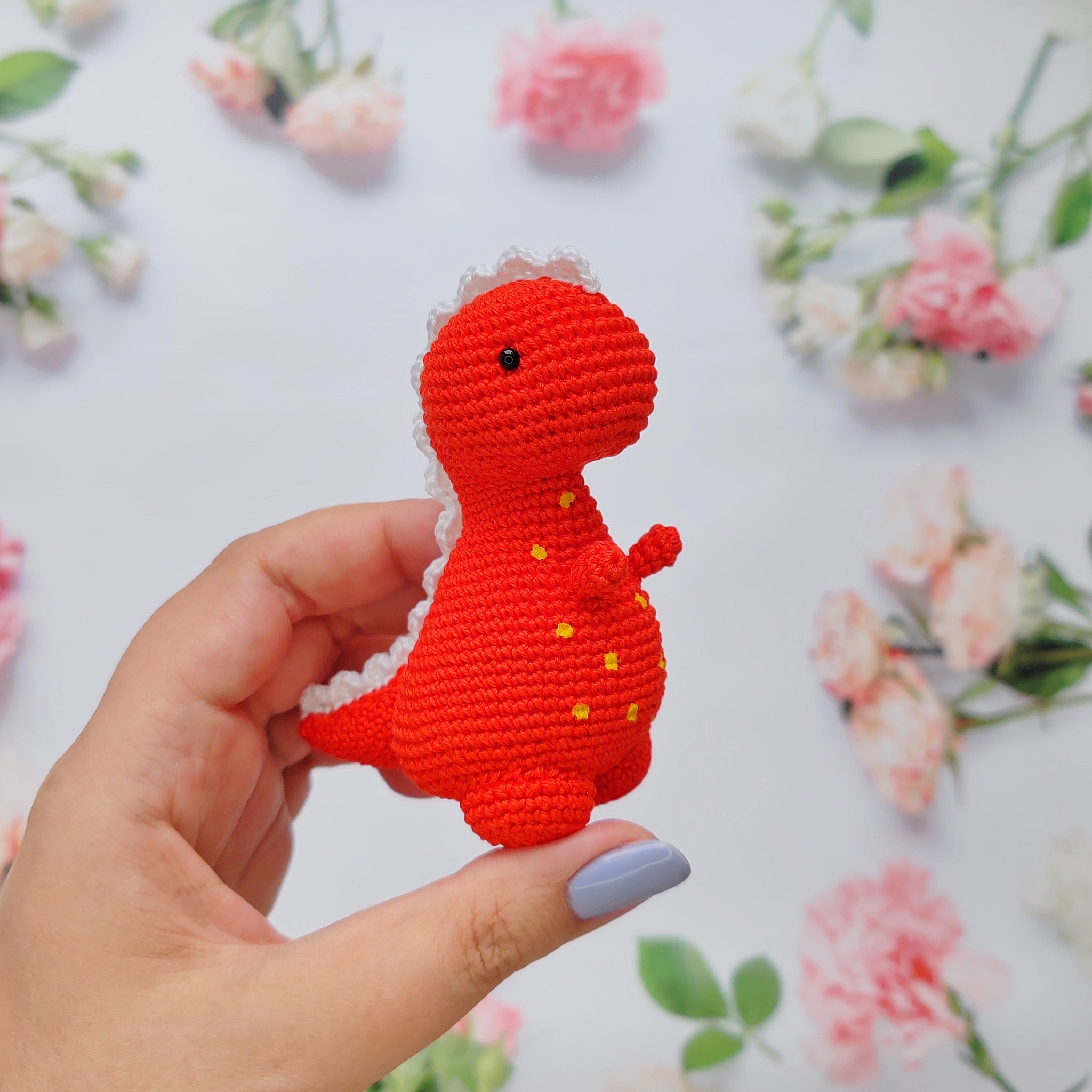 Tomorrowsaurus knitted - My, Crochet, Amigurumi, Needlework without process, Knitted toys, Dinosaurs, Soft toy, Longpost