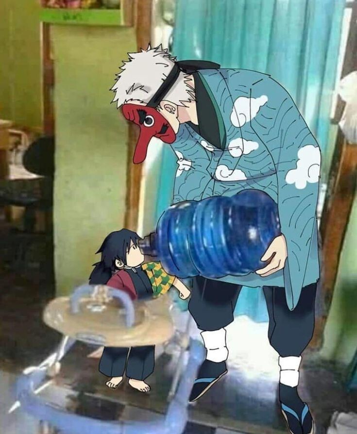 That's how he became a pillar of water - Anime, Anime memes, Memes, Humor, Water