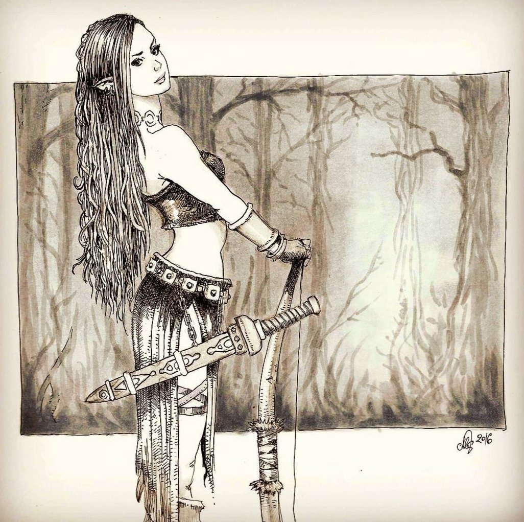 Another series of black and white drawings with pens, for DnD and other boards from the artist MARCIN s - Fantasy, Art, Artist, Black and white, Dungeons & dragons, Tabletop role-playing games, Longpost