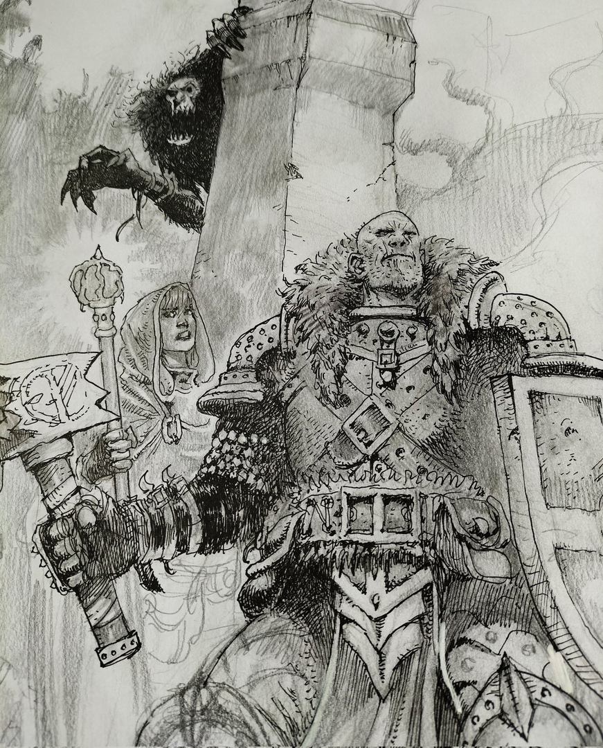 Another series of black and white drawings with pens, for DnD and other boards from the artist MARCIN s - Fantasy, Art, Artist, Black and white, Dungeons & dragons, Tabletop role-playing games, Longpost