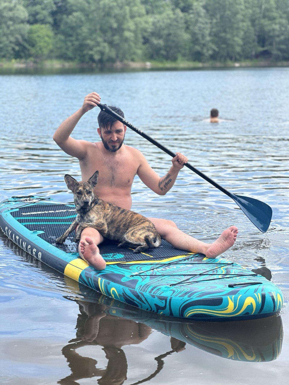 Still on the weekend) - My, Dog, Paddleboard, Leisure, The photo