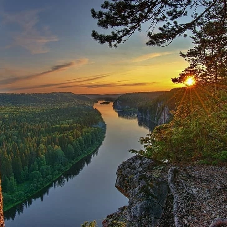 Sunset in the Perm region - Sunset, Perm Territory, Nature, The nature of Russia, The photo