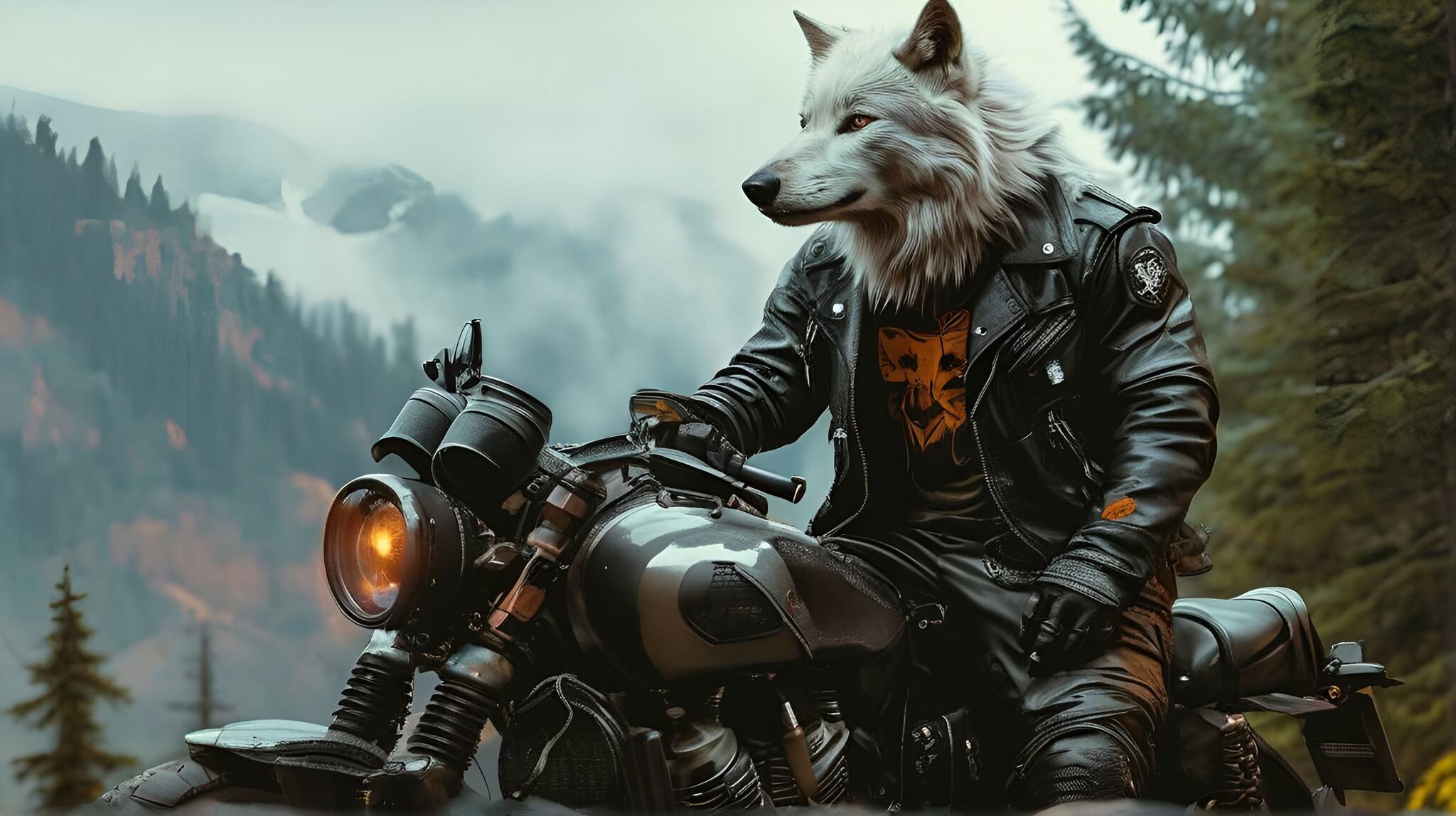 Furry art from Wolfmks #71 based on Days Gone - My, Art, Neural network art, Furry art, Furry, Art, Wolf, Furry wolf, Longpost