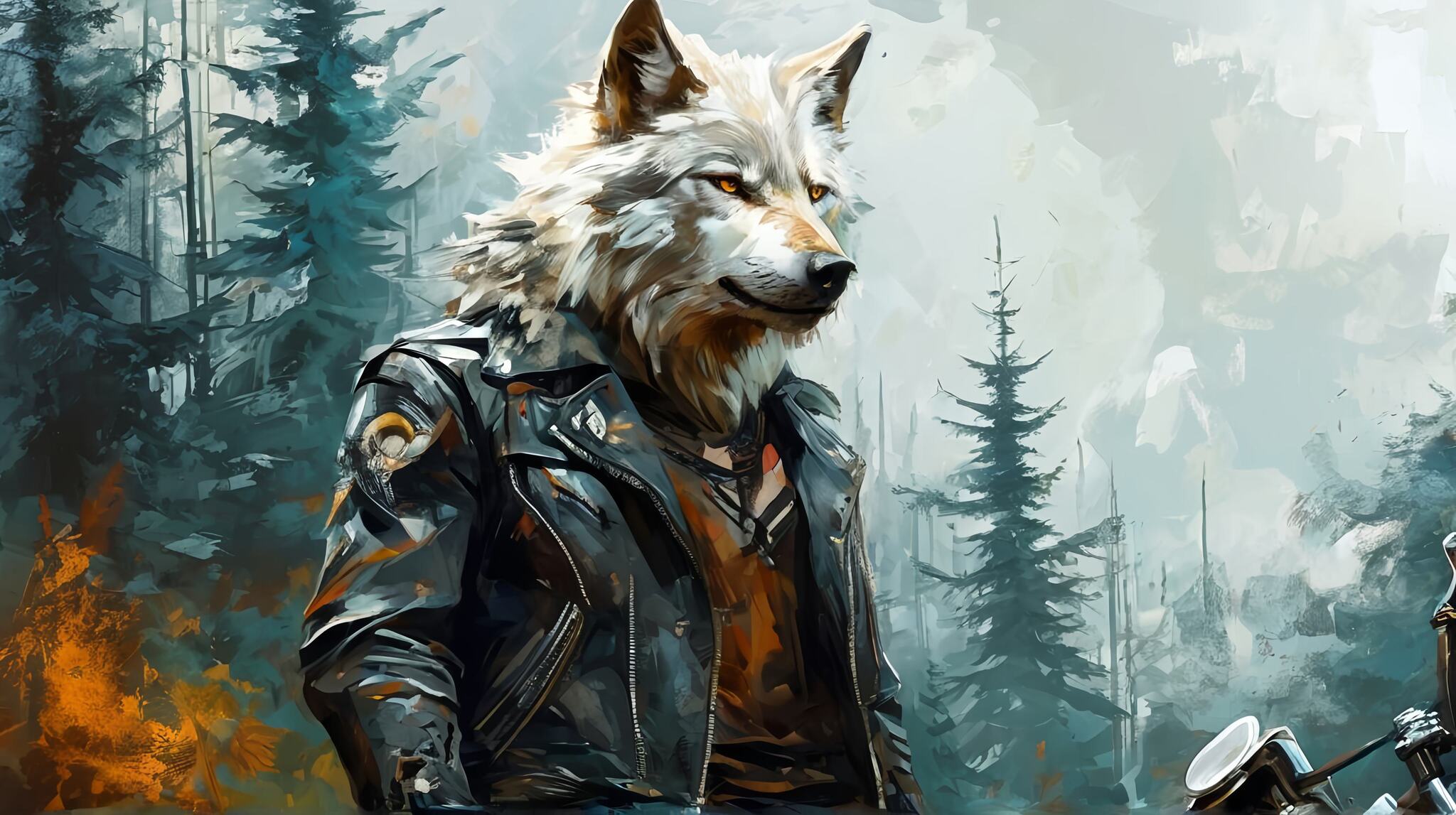 Furry art from Wolfmks #71 based on Days Gone - My, Art, Neural network art, Furry art, Furry, Art, Wolf, Furry wolf, Longpost