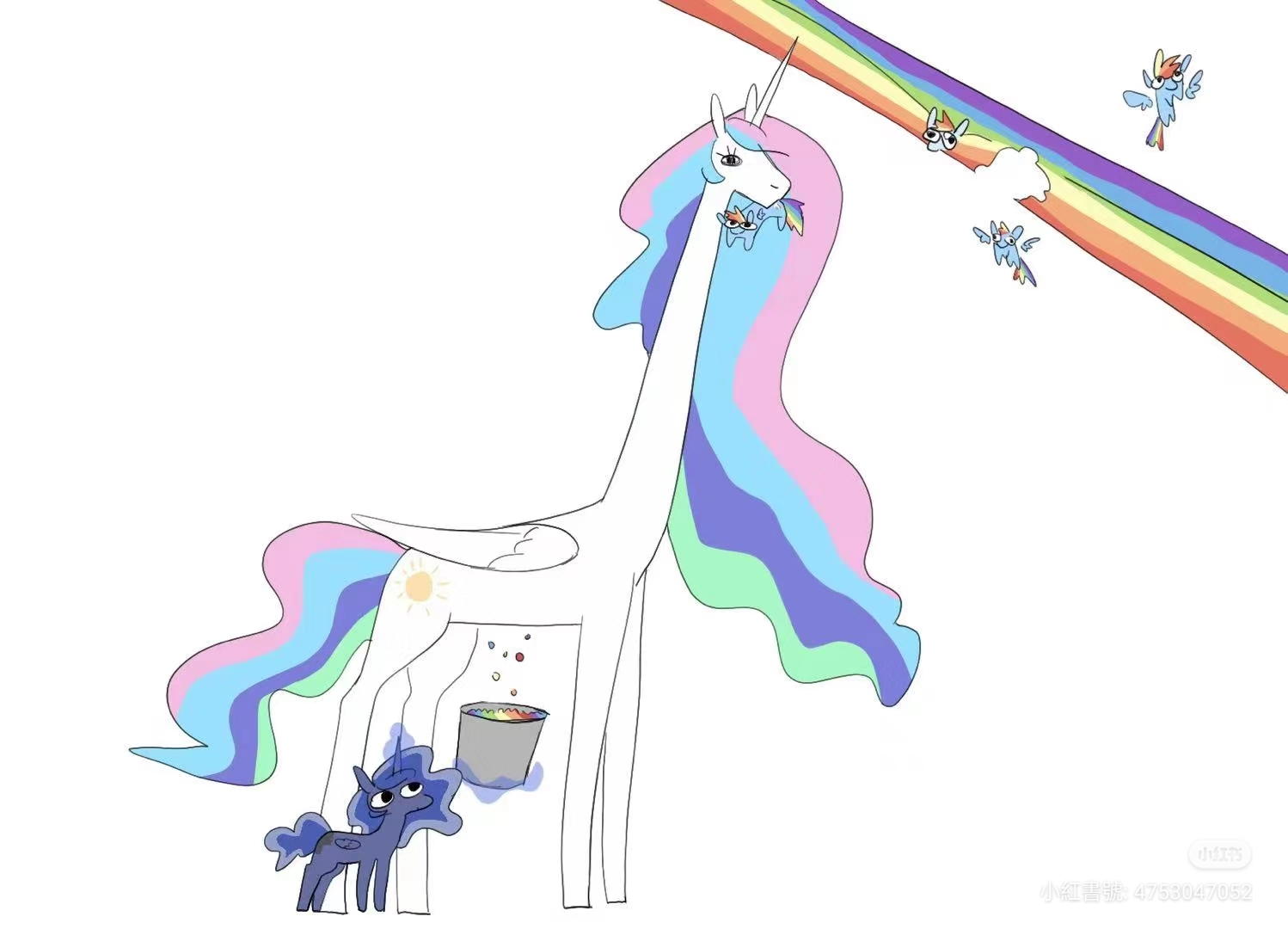 Try the rainbow! - My little pony, Princess luna, Princess celestia, Rainbow dash