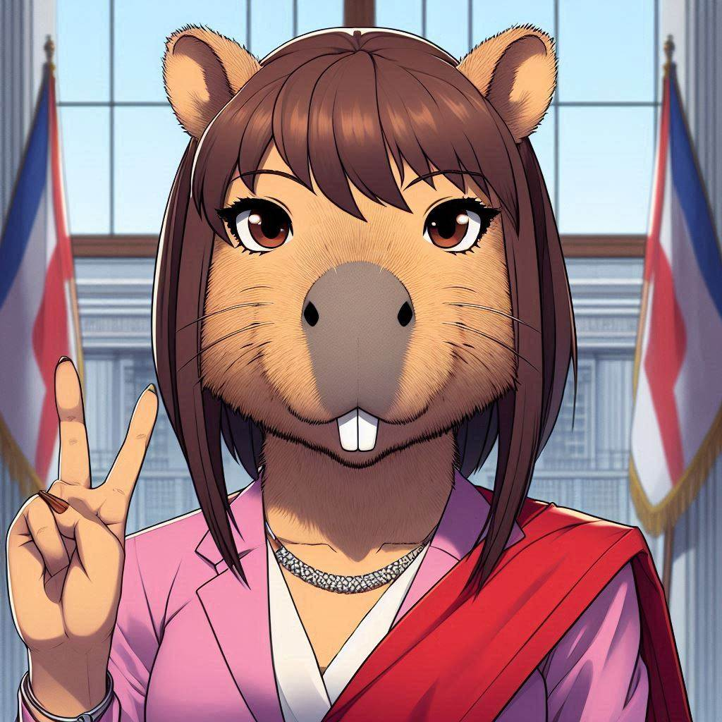 Capybara - Furry, Art, Capybara, Neural network art, Anime, Furry art