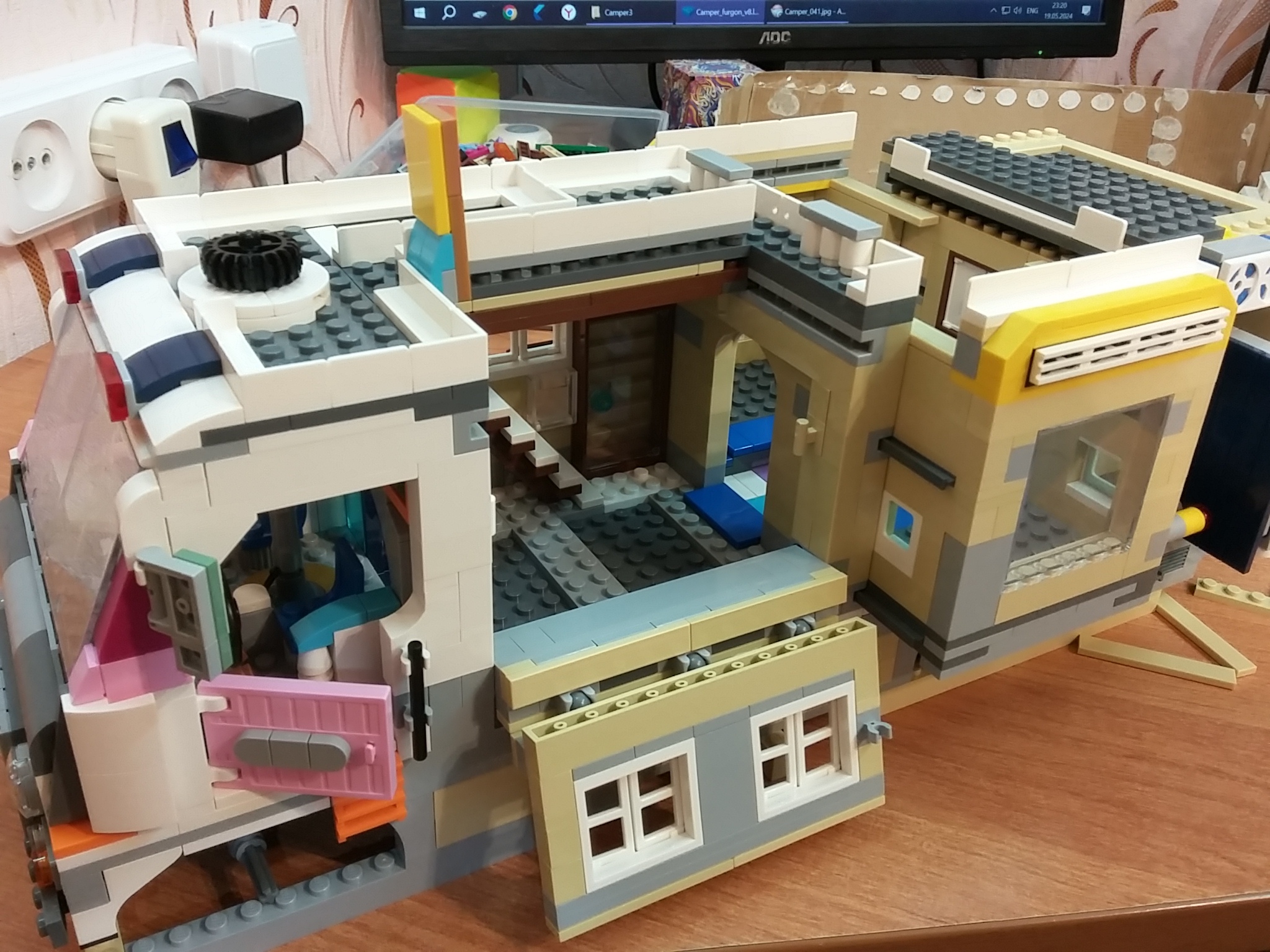 Mobile home - My, Lego, Van, Constructor, Toys, Video, Soundless, Longpost