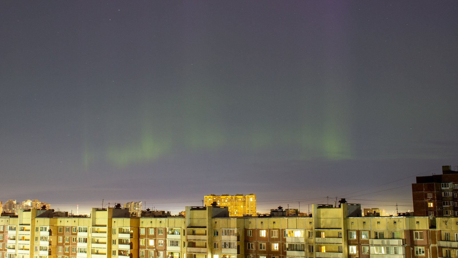 August 13, 2024 Northern Lights in St. Petersburg - My, Polar Lights, Starry sky, Night shooting, The photo