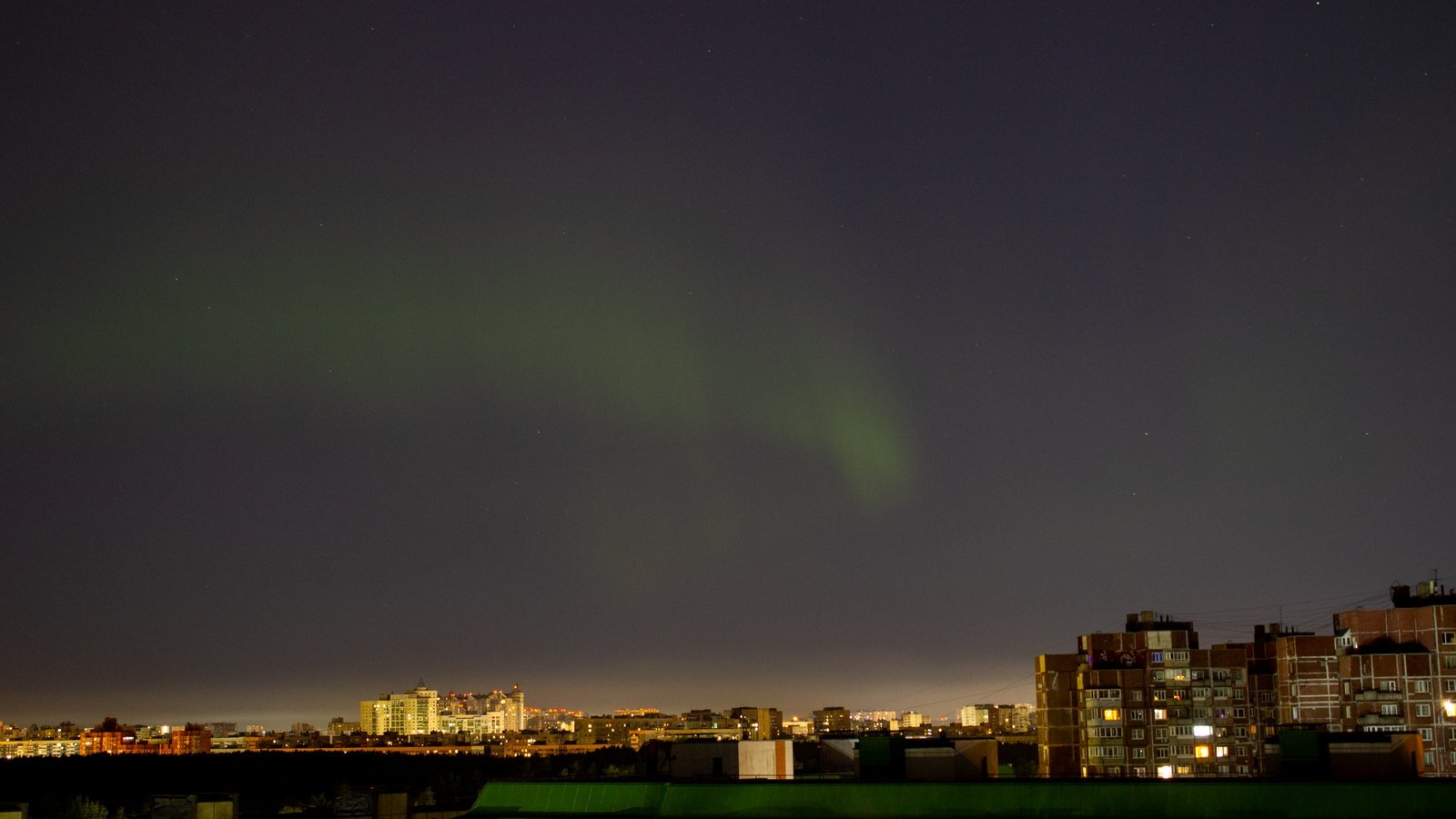 August 13, 2024 Northern Lights in St. Petersburg - My, Polar Lights, Starry sky, Night shooting, The photo