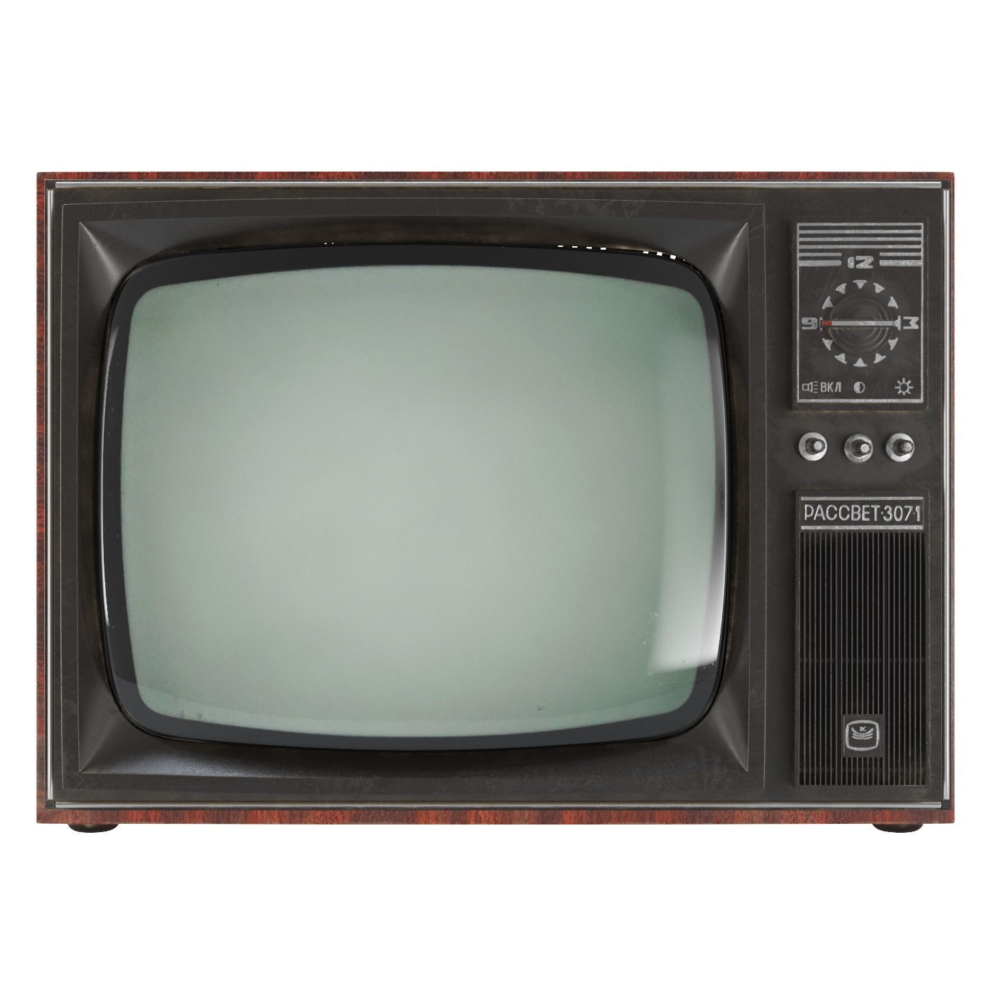 3D model of Soviet TV Rassvet 307-1 - My, Computer graphics, 3D modeling, 3DS max, TV set, Longpost, Video, Youtube