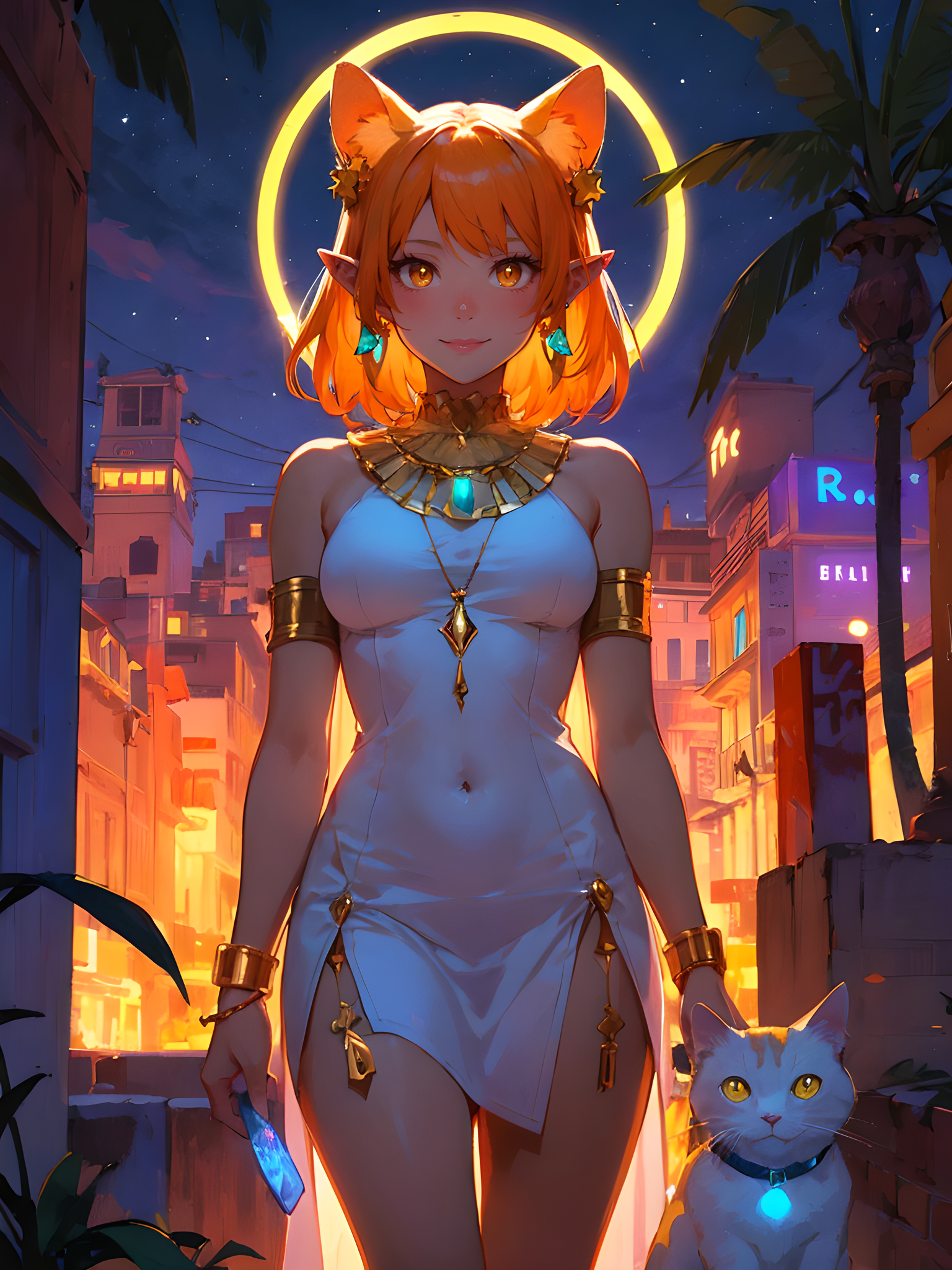 Miva-Neon AI Art - My, Нейронные сети, Anime, Memes, Creation, Elves, Neko, Art, Video, Soundless, Longpost, Neural network art