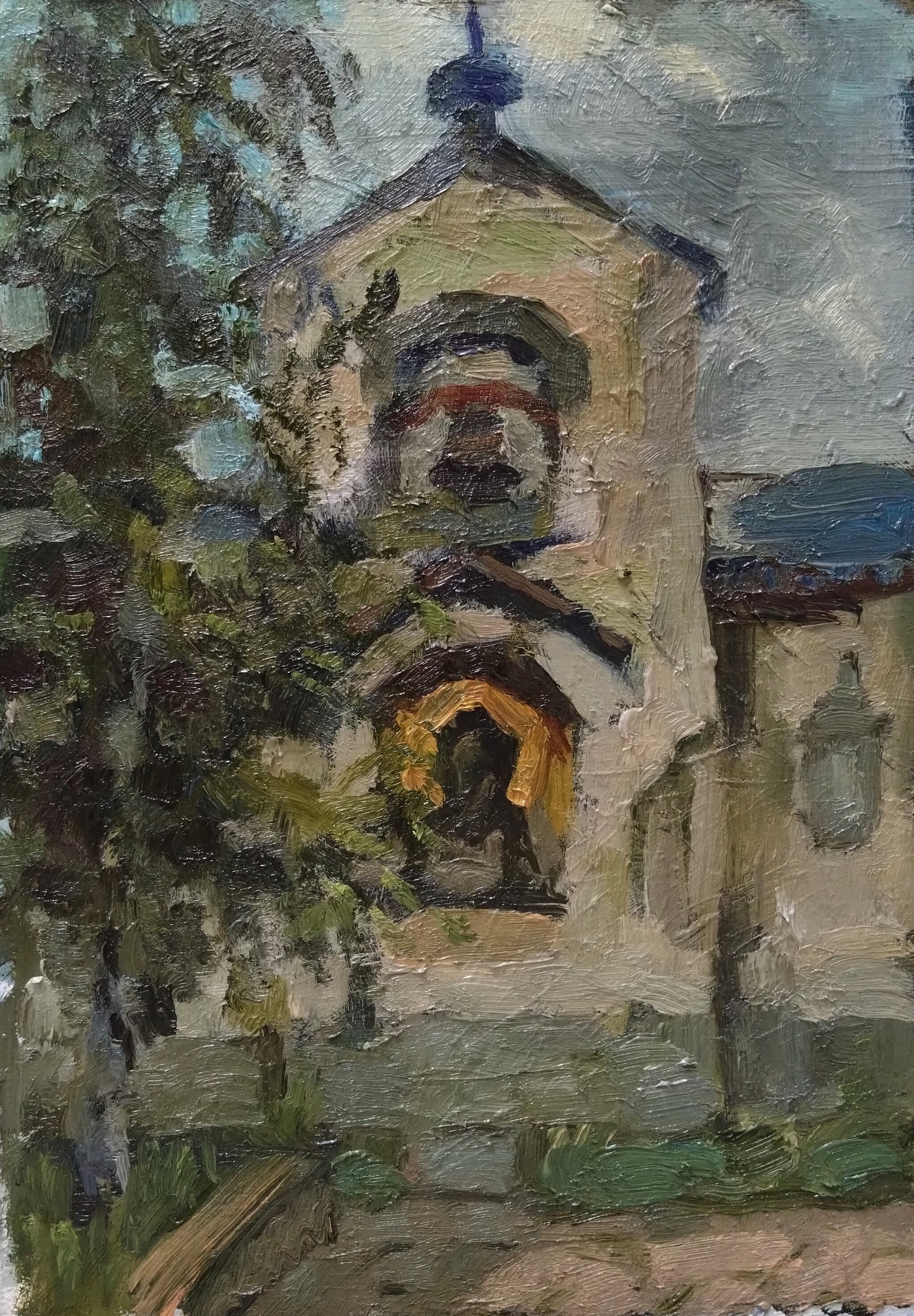 Kazan Church, Perm - My, Oil painting, Painting, Artist, Beginner artist