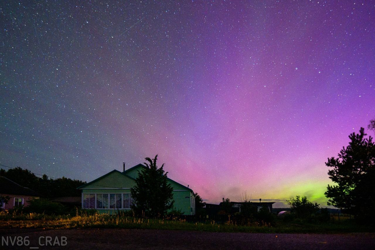 And they showed us beauty - Polar Lights, Sky, beauty, Nizhnevartovsk, Night, Longpost