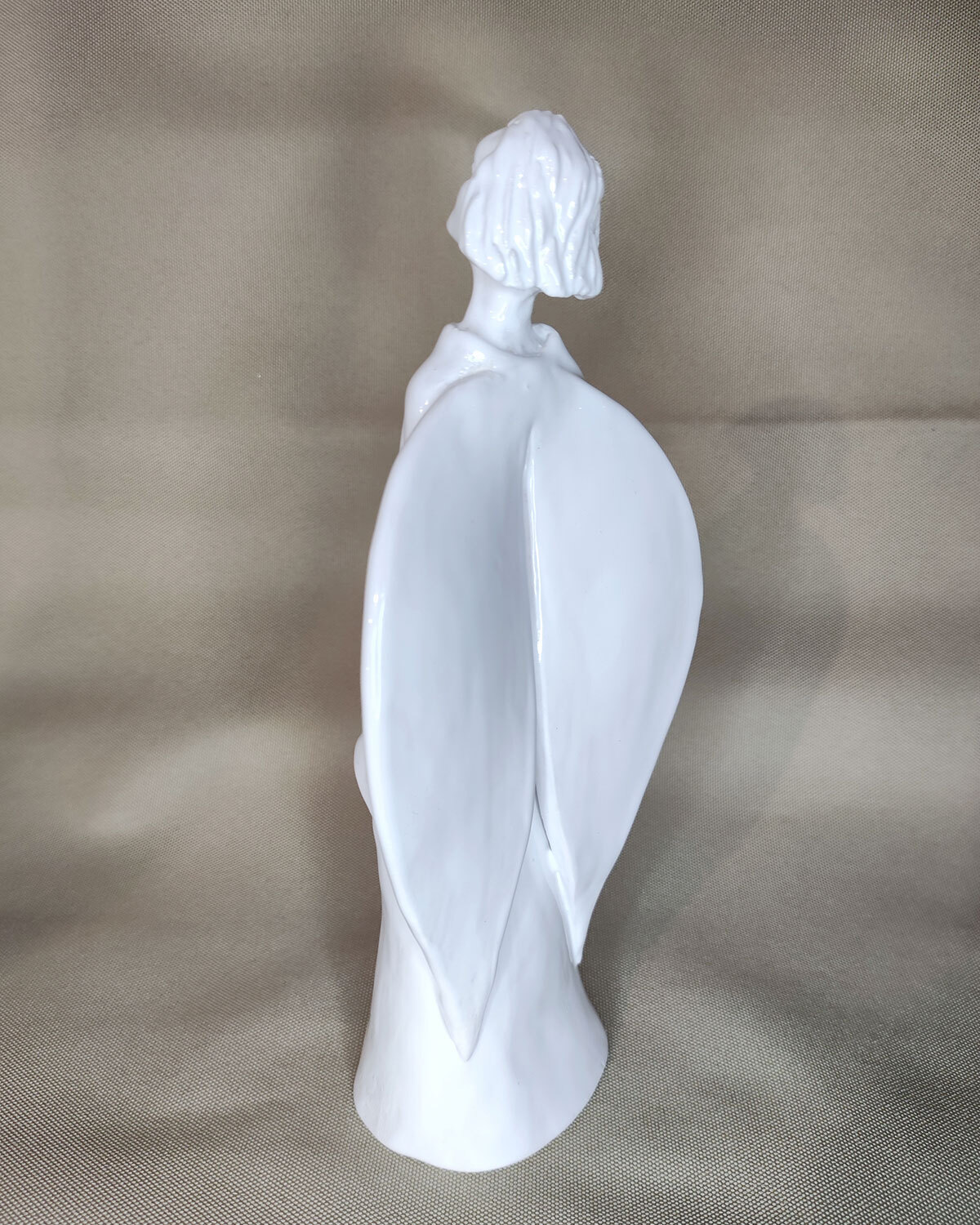 White angel - My, Лепка, With your own hands, Ceramics, Needlework with process, Handmade, Statuette, Angel, Video, Vertical video, Longpost