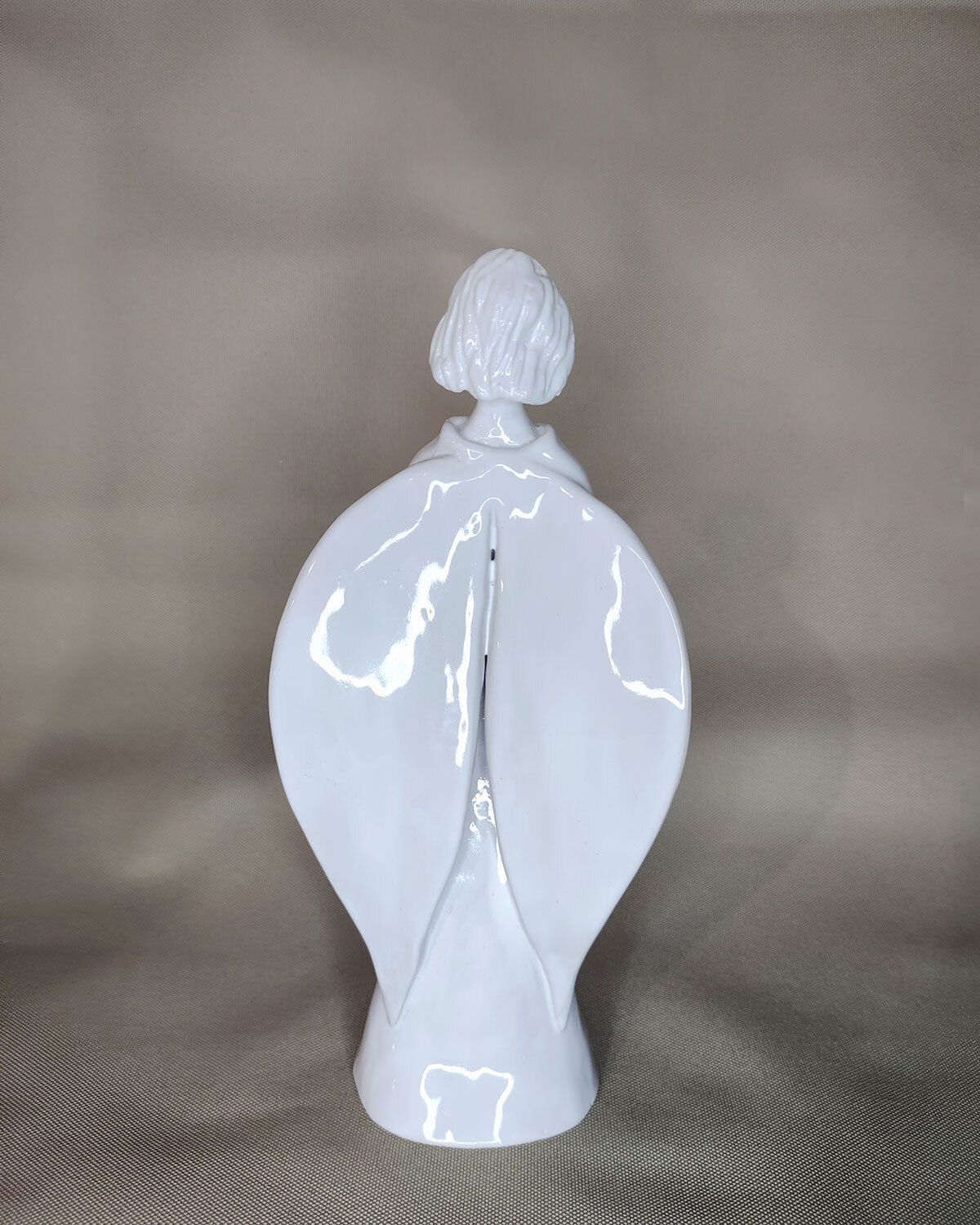 White angel - My, Лепка, With your own hands, Ceramics, Needlework with process, Handmade, Statuette, Angel, Video, Vertical video, Longpost