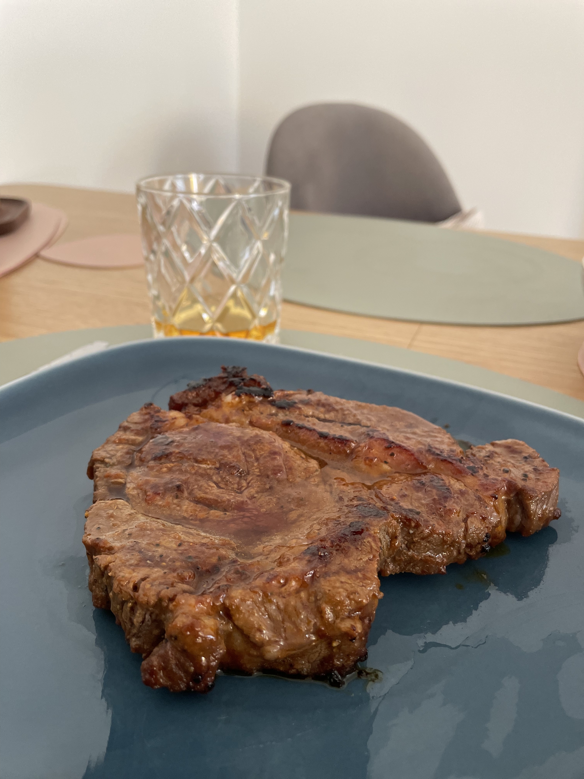 Bourbon Steak - My, Meat, Steak, Just, Men's cooking, Roasted meat, Bourbon, Food, Recipe, Preparation, Cooking, Sauce, Pickling, When alone at home, Longpost