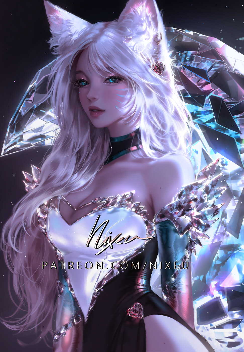 Ari - Games, Art, League of legends, Ahri, Nixeu, Animal ears