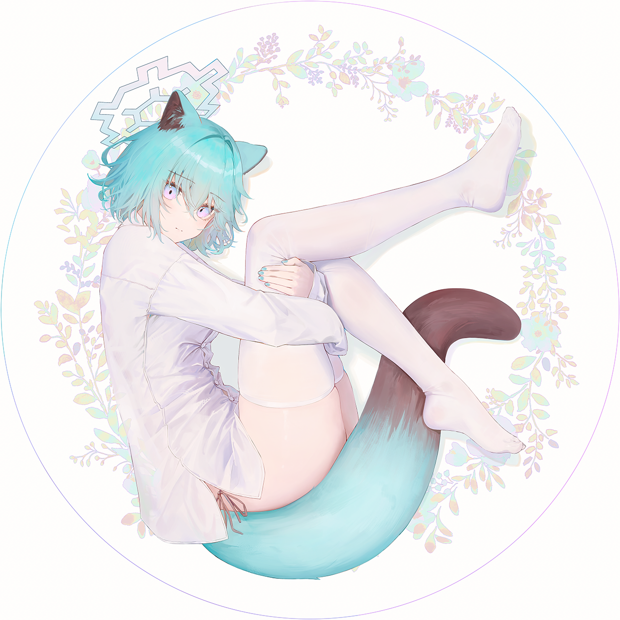 Shigure - Anime art, Anime, Blue archive, Mayoi Shigure, Flippy (Cripine111), Animal ears, Tail