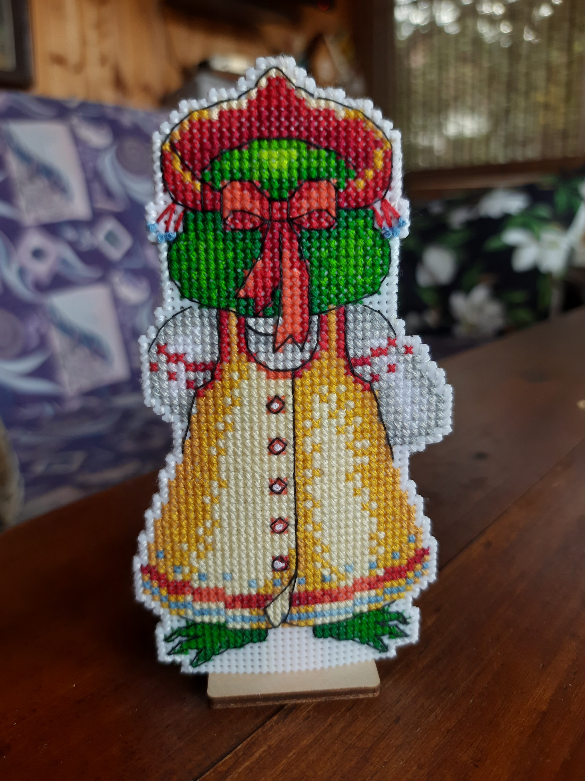 Frog cross my dudes - My, Cross-stitch, Needlework without process, Frogs, It Is Wednesday My Dudes, Wednesday, Author's toy, Toad, Longpost