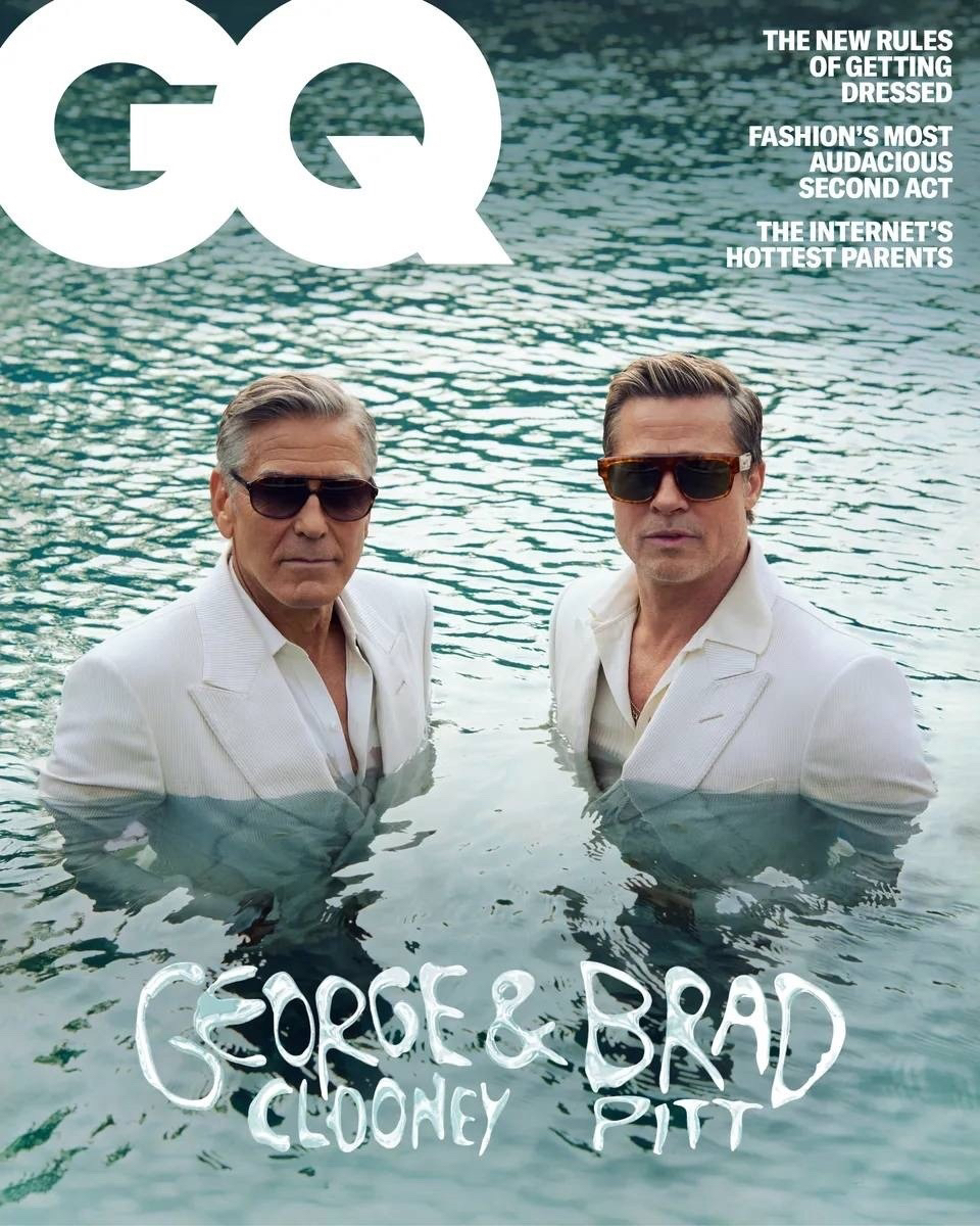 Lone Wolves - George Clooney, Brad Pitt, Premiere, Movies, PHOTOSESSION, Gq, Magazine, Yandex Zen (link), Longpost