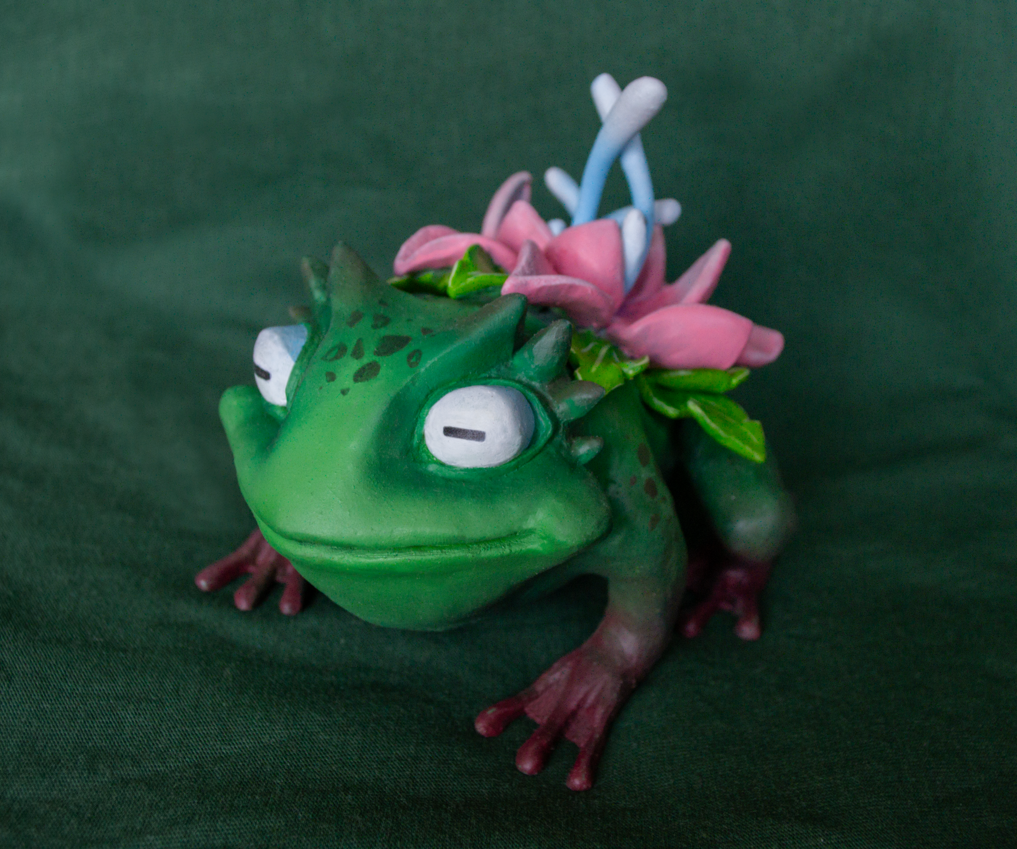 Happy Wednesday, guys! Hypnotoad (Dungeons 4) - My, Wednesday, Лепка, Toad, Toad Agha, Hypnotoad, Modeling, Figurines, Statuette, Computer games, Painting, Painting miniatures, Polymer clay, Longpost