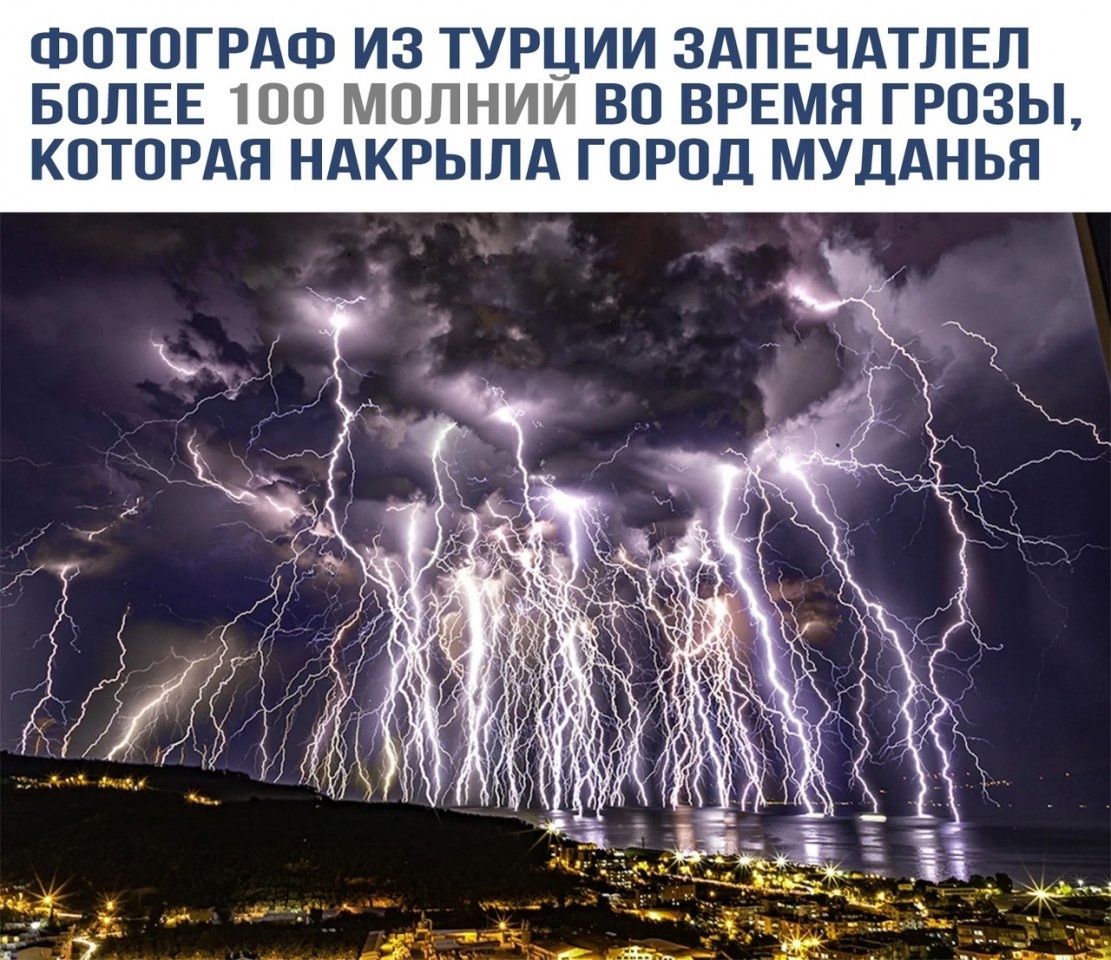 Зевс разбушевался - Фотография, Картинка с текстом, Молния, Природа, Турция, Красивый вид