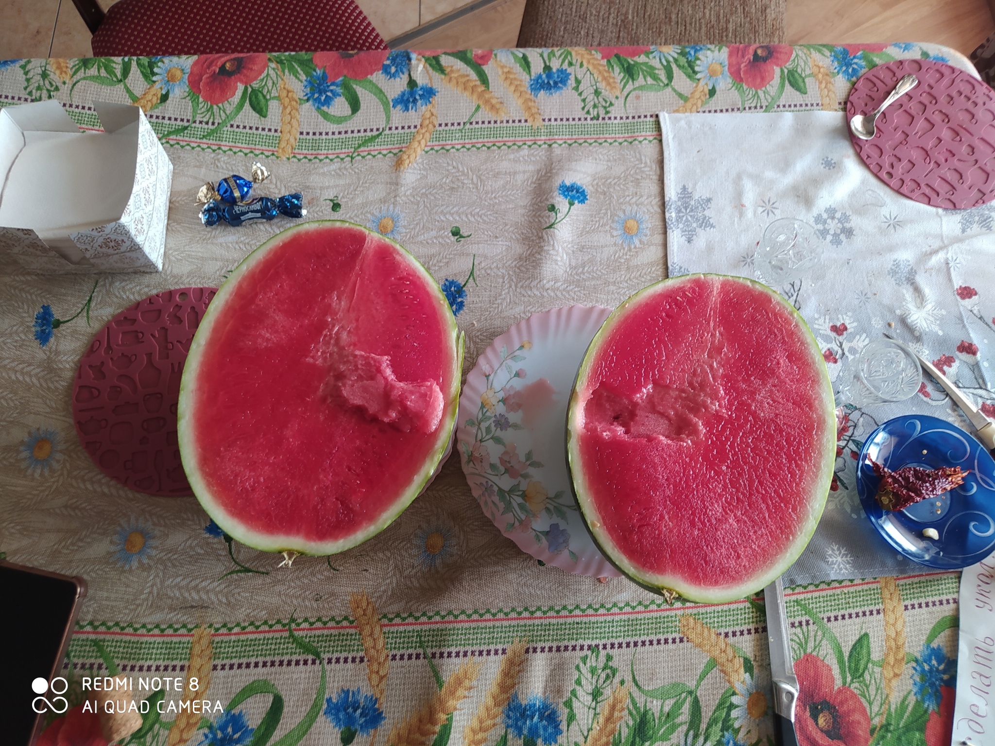 Almost perfect cut - My, Watermelon, Luck, Mobile photography