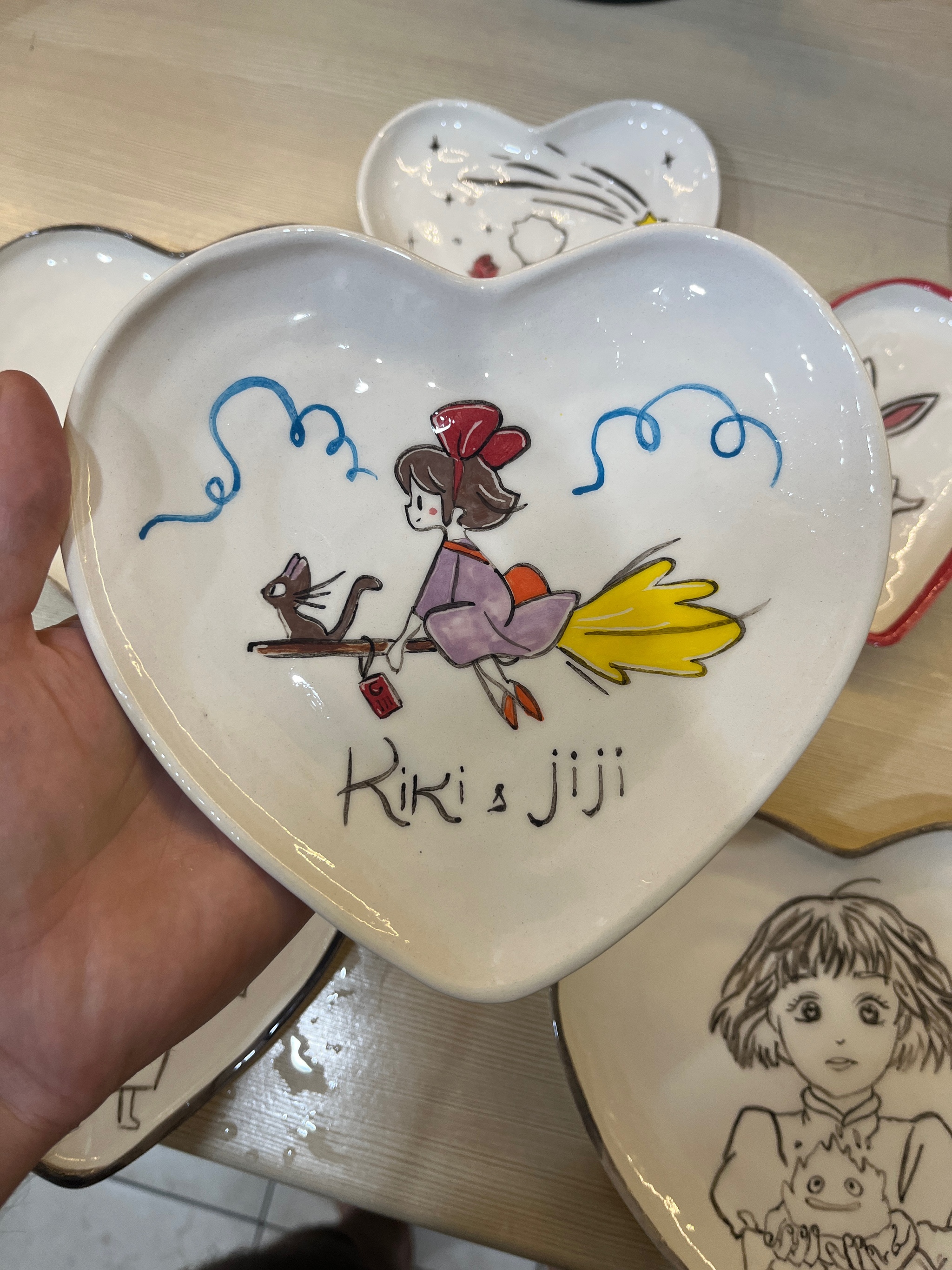 My - My, Handmade, Plate, Anime, Kiki's delivery service, Drawing, Painting, Longpost, Needlework without process