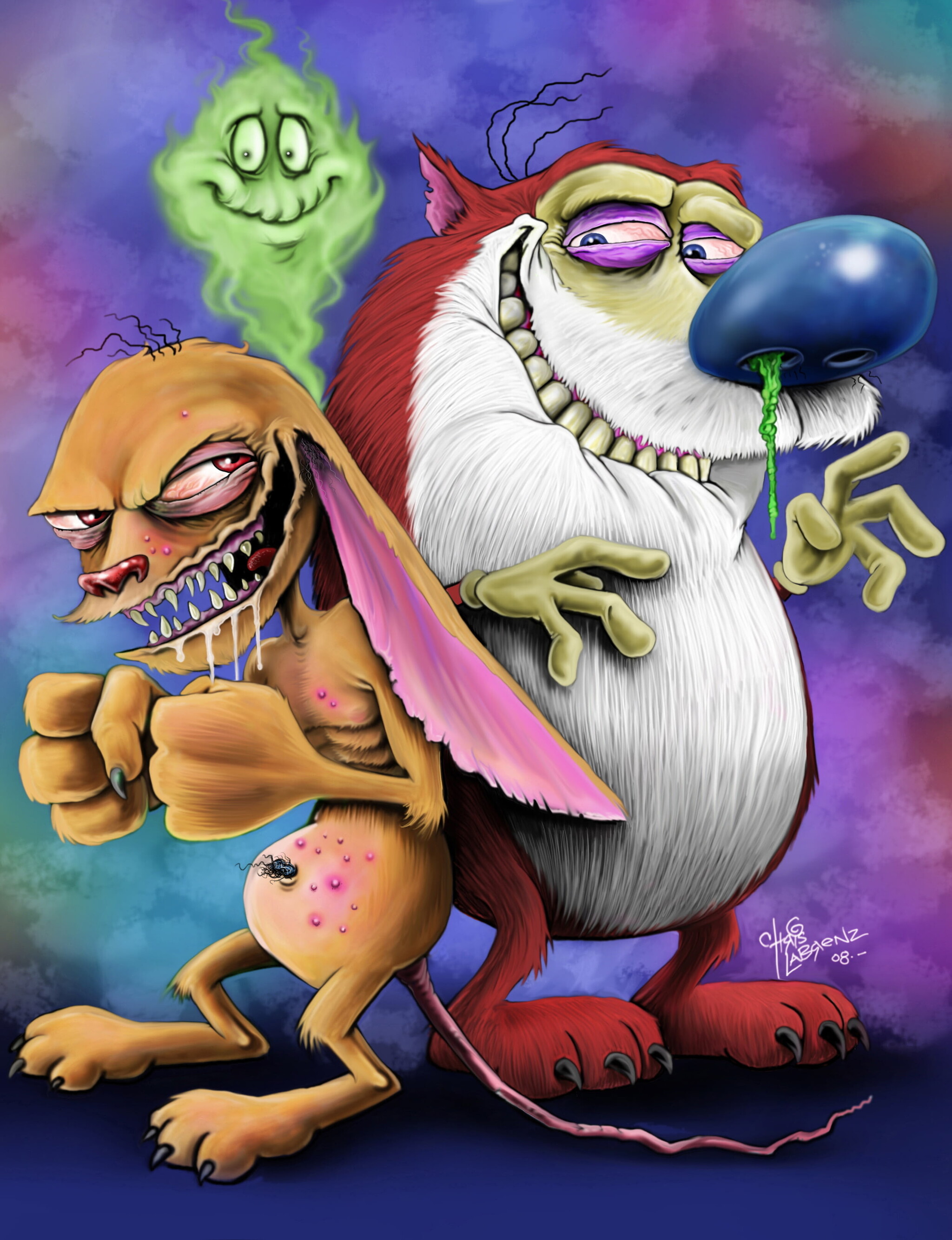 Ren and Stimpy: a symphony of horror. The story of the most vile and creepy animated series of the dashing 90s. Part one - Animated series, Ren and Stimpy's Show, Surrealism, Animation, 90th, Nostalgia, Movie review, New films, Film and TV series news, Longpost