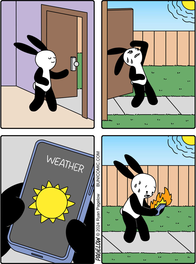 Today it's hot - Buni, Pagelow, Comics, Heat, The sun