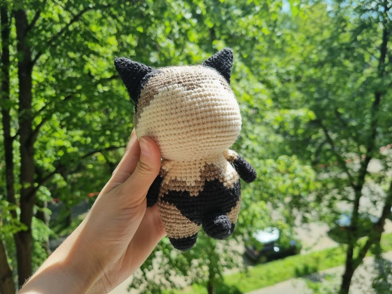 Knitted Siamese Cat - My, Knitting, Crochet, Needlework, Handmade, Needlework without process, With your own hands, Creation, Presents, cat, Toys, Knitted toys, Author's toy, Soft toy, Order, Longpost, Amigurumi