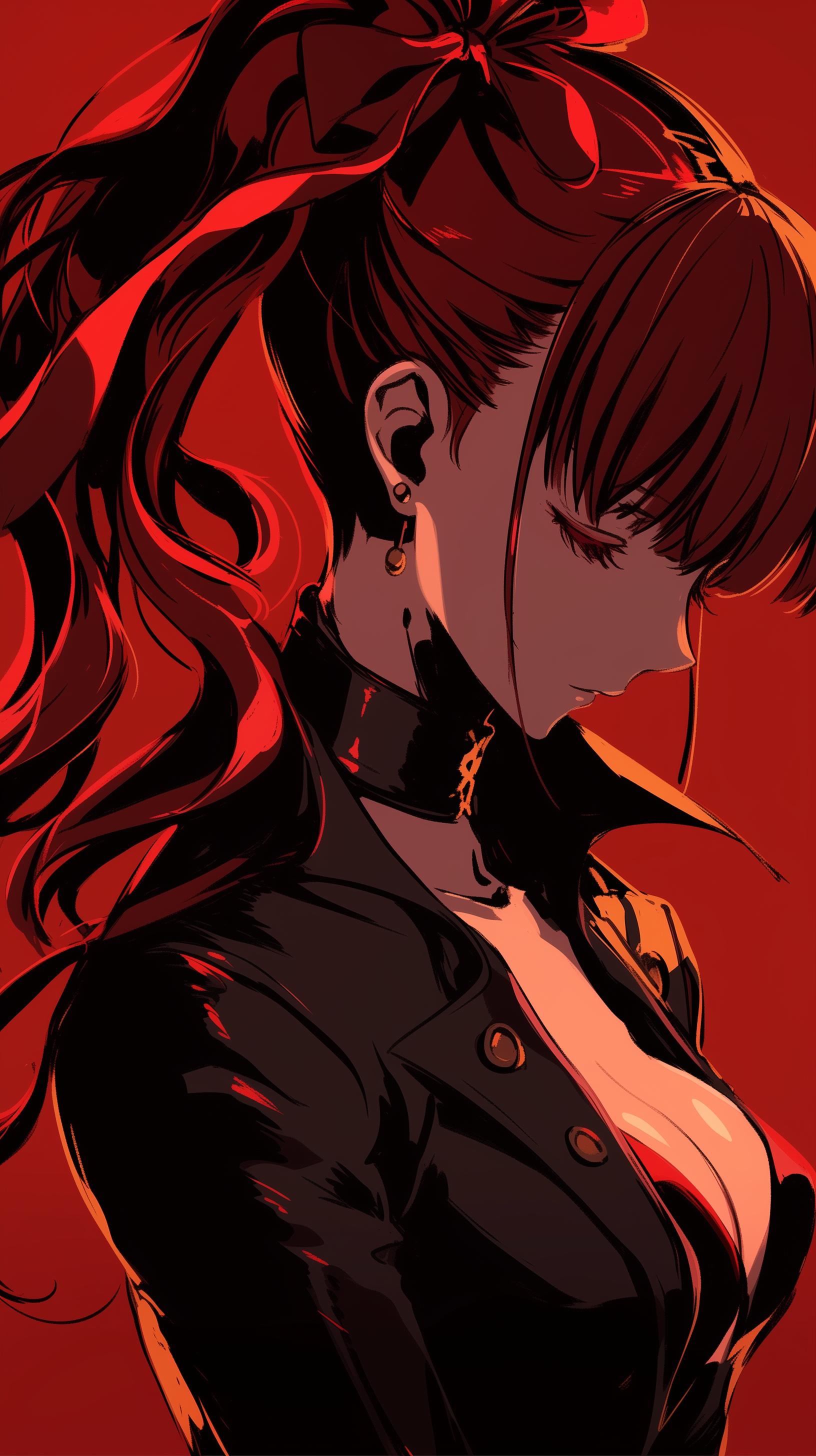 Касуми - Арт, Аниме, Anime Art, Persona, Persona 5, Игры, Game Art, Арты нейросетей, Kasumi Yoshizawa, Длиннопост