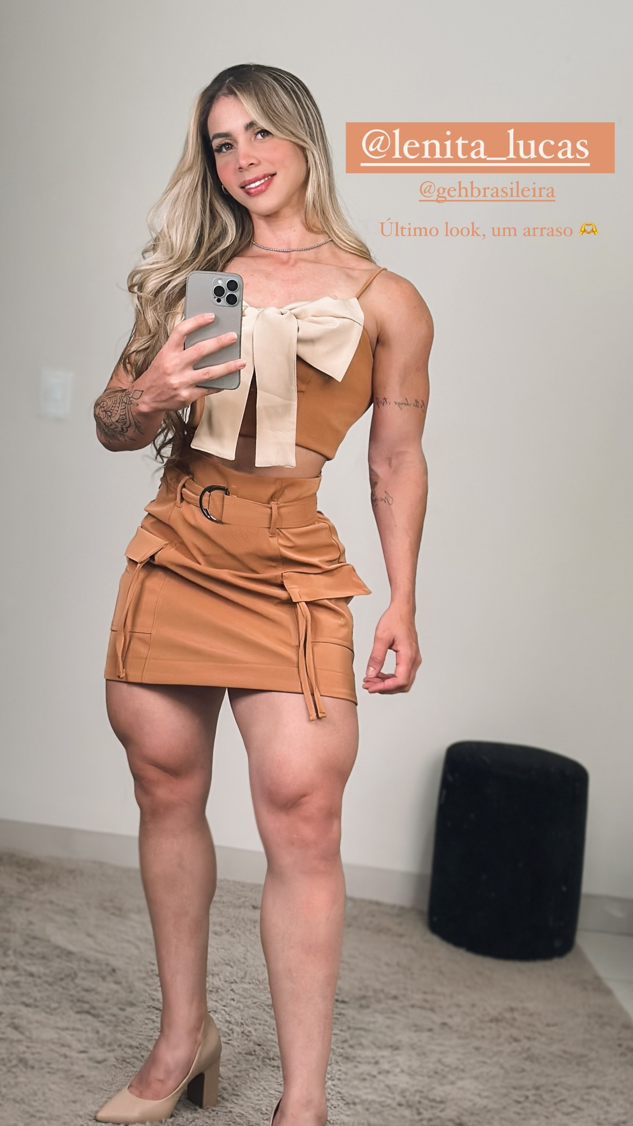 Akila Thais Santos - Girls, Sports girls, Strong girl, Muscle, Bodybuilders, Selfie, Press, Arms, Brazil, Video, Vertical video, Instagram (link), Longpost