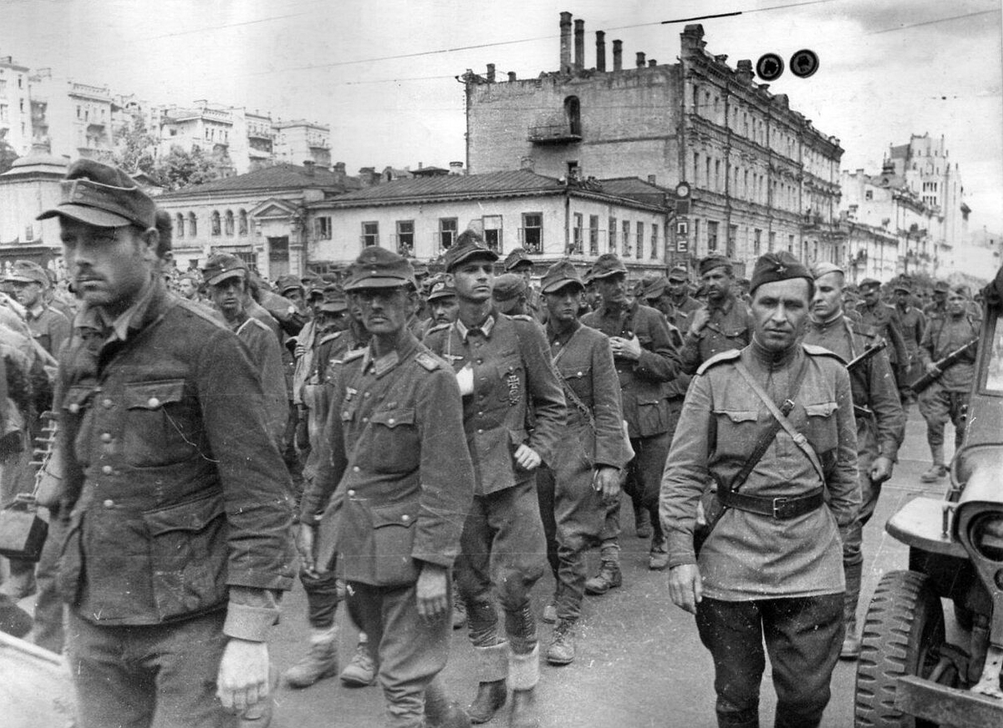 March of shame of the Nazis in Kyiv - the USSR, The Great Patriotic War, Military history, История России, Nazism, Kiev, Victory, Winners, Red Army, Fascists, The soldiers, Telegram (link), Longpost