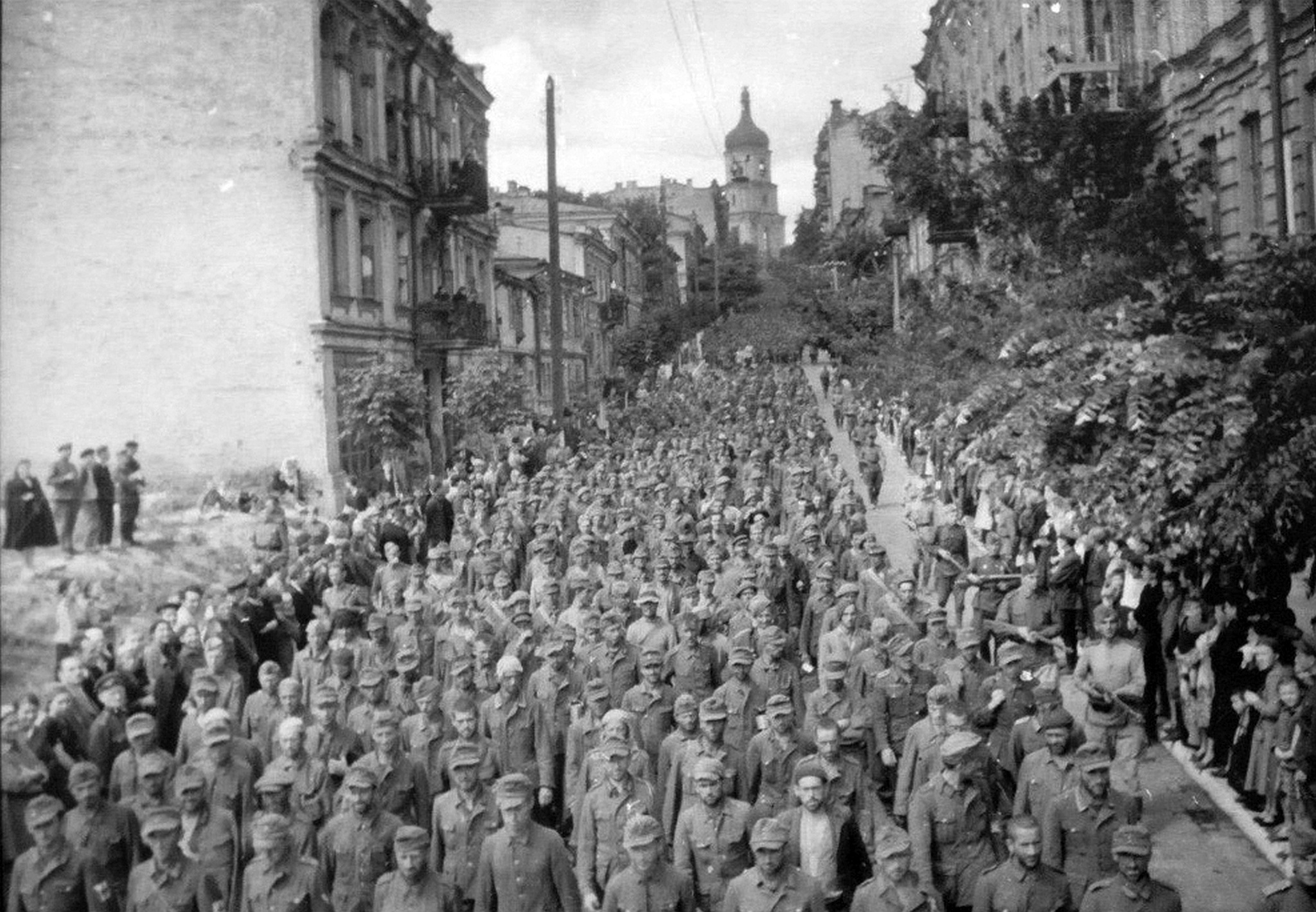 March of shame of the Nazis in Kyiv - the USSR, The Great Patriotic War, Military history, История России, Nazism, Kiev, Victory, Winners, Red Army, Fascists, The soldiers, Telegram (link), Longpost