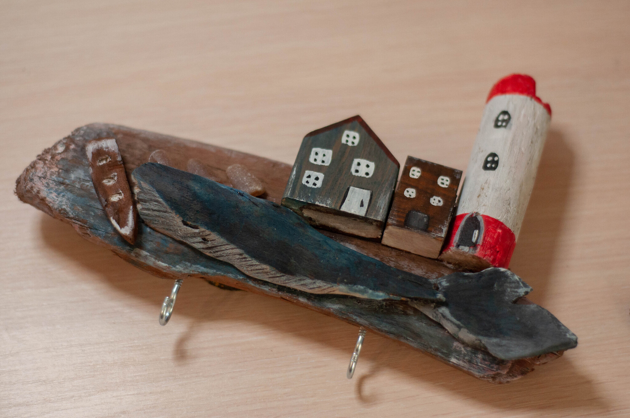 My work in the driftwood style, the key holder Lighthouse of the Baltic Sea - My, Driftwood, Decor, Housekeeper, Wood products, Acrylic, Handmade, Interior, Woodworking, Needlework without process, Interior Design, Needlework, Paints